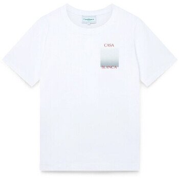 Casablanca Îmbracaminte GRADIENT SQUARE PRINTED T-SHIRT WHITE