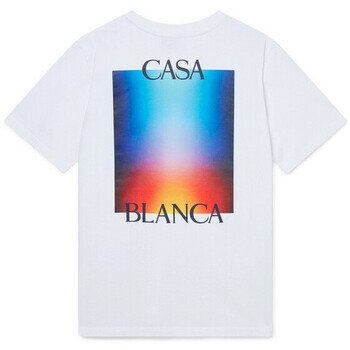 Casablanca Îmbracaminte GRADIENT STACKED LOGO T-SHIRT WHITE