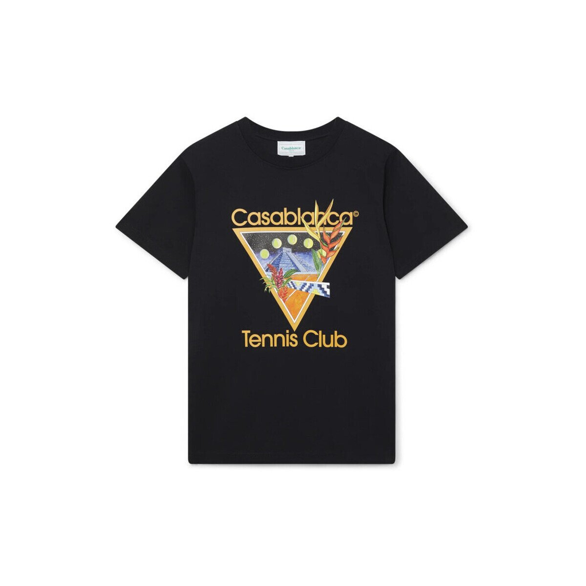 Casablanca Îmbracaminte T-SHIRT TENNIS CLUB ICON BLACK
