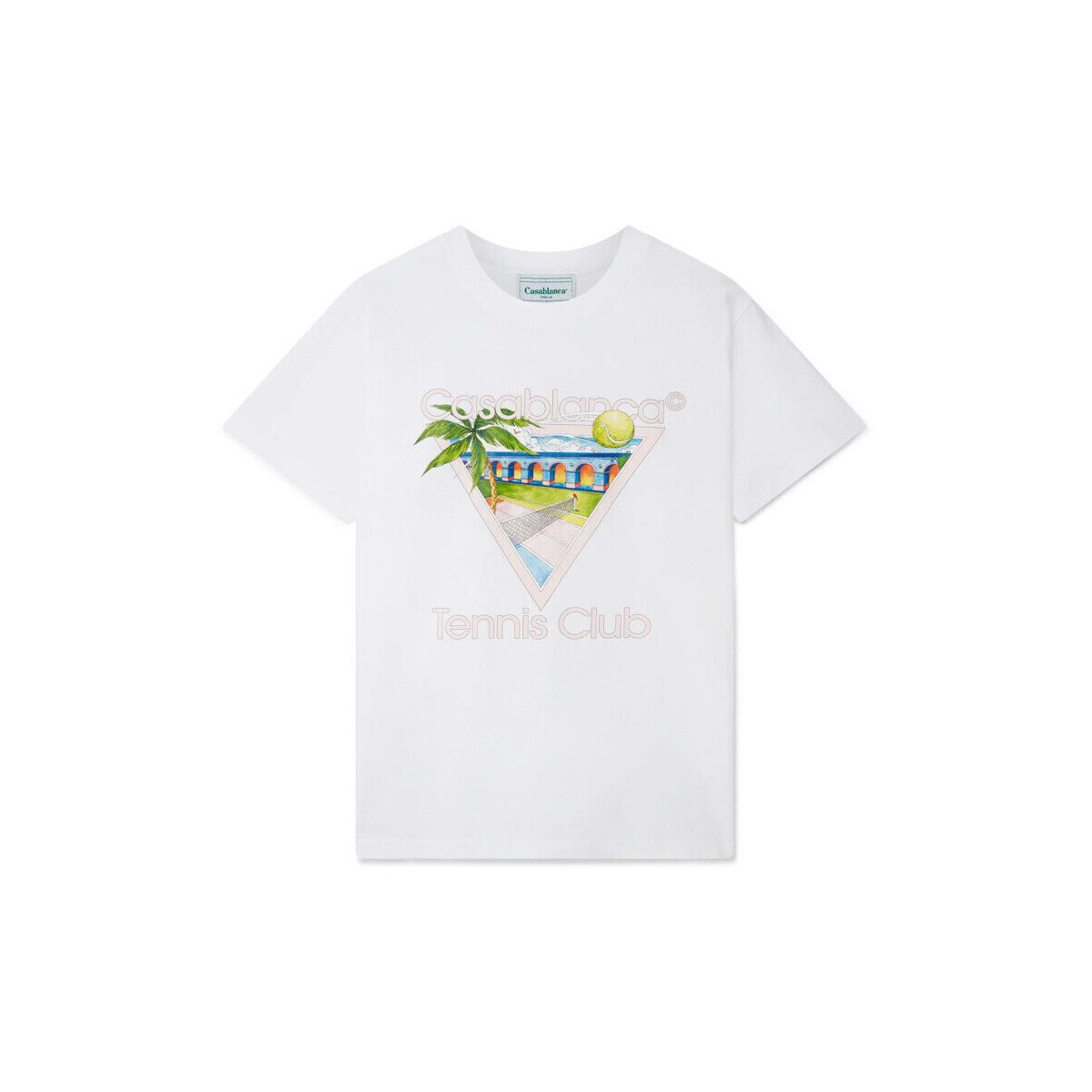 Casablanca Îmbracaminte T-SHIRT TENNIS CLUB ICON SCREEN PRINTED WHITE