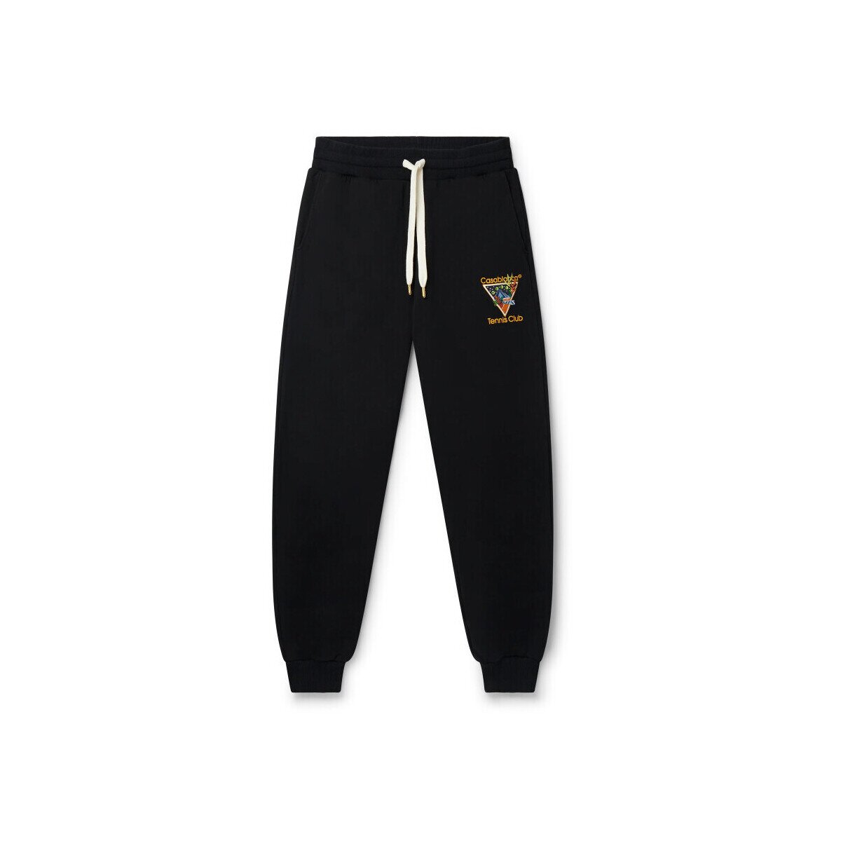 Casablanca Îmbracaminte TROUSERS TENNIS CLUB ICON EMBROIDERED BLACK