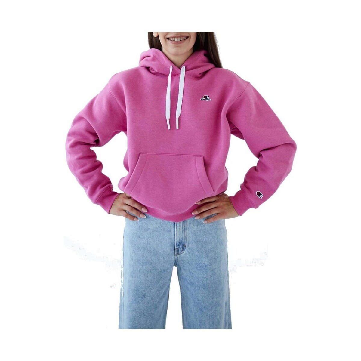Champion Îmbracaminte Wmns Organic Cotton Blend C Logo Hoodie