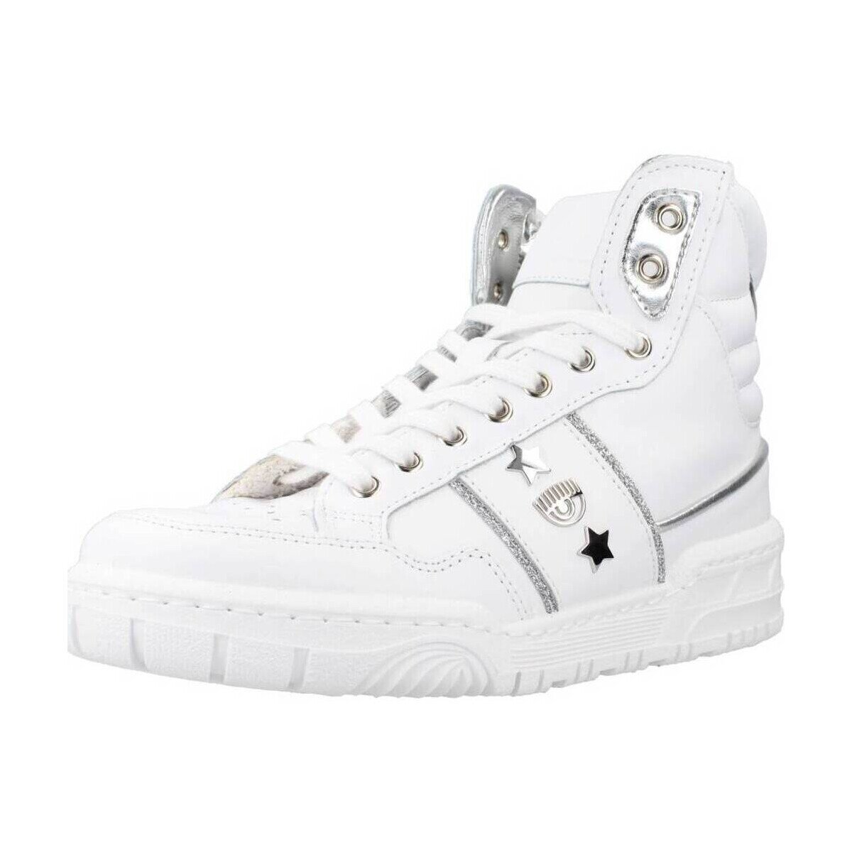Chiara Ferragni Pantofi Sne Cf1 High White Leath
