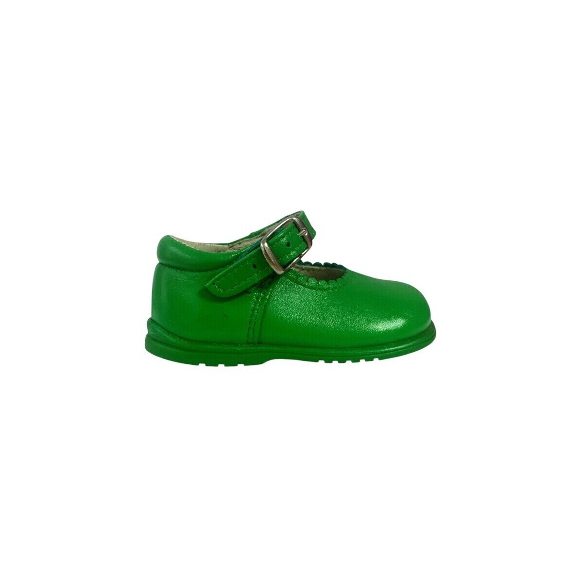 Colores Pantofi 457 Merceditas piel con hebilla Verde