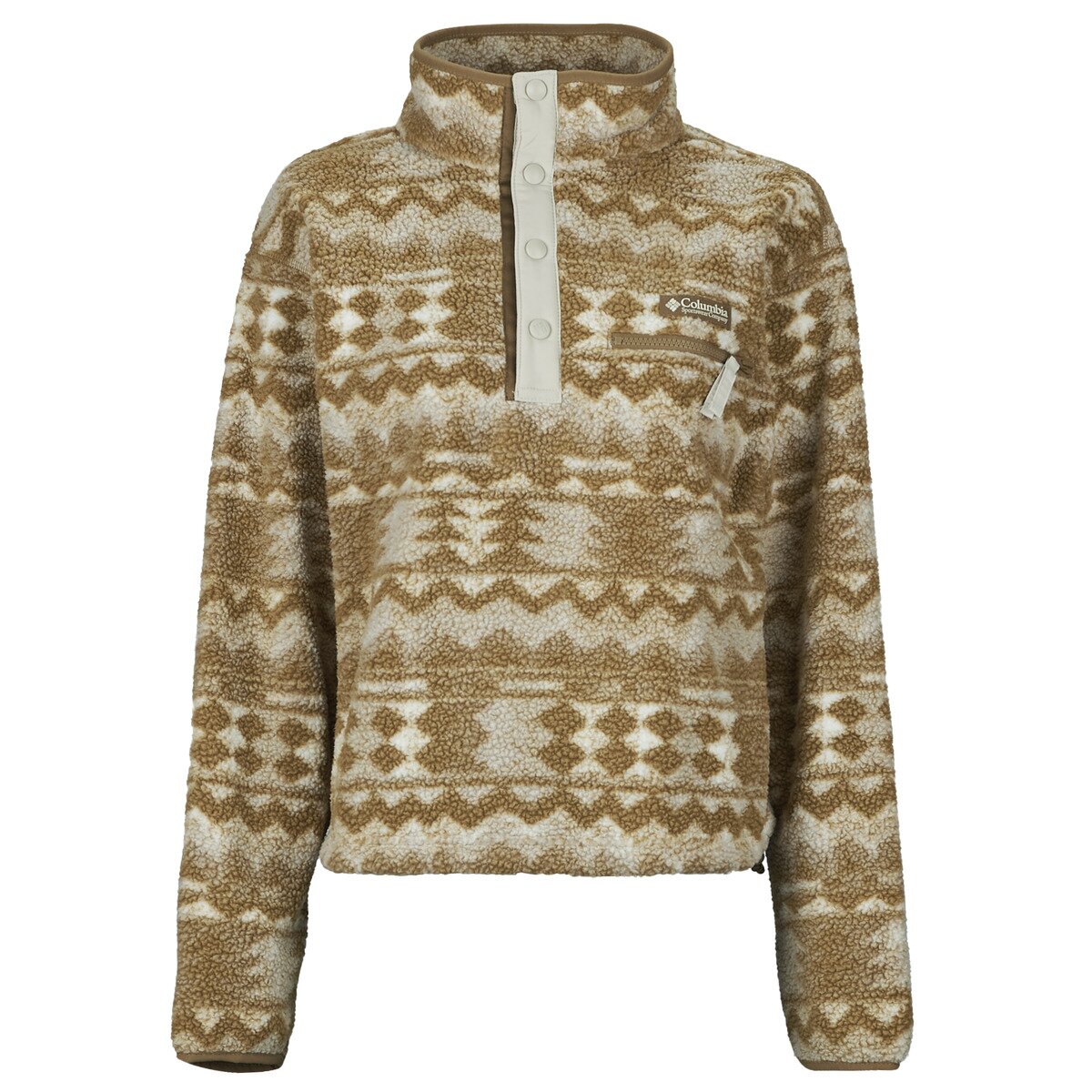Columbia Îmbracaminte HELVETIA II PRINTED CROPPED HALF SNAP FLEECE