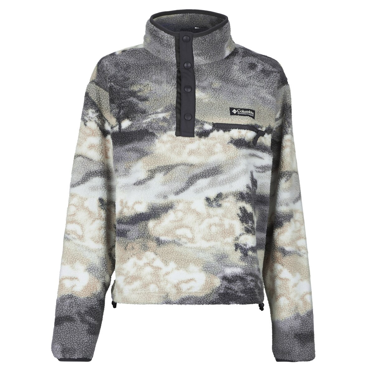 Columbia Îmbracaminte HELVETIA II PRINTED CROPPED HALF SNAP FLEECE