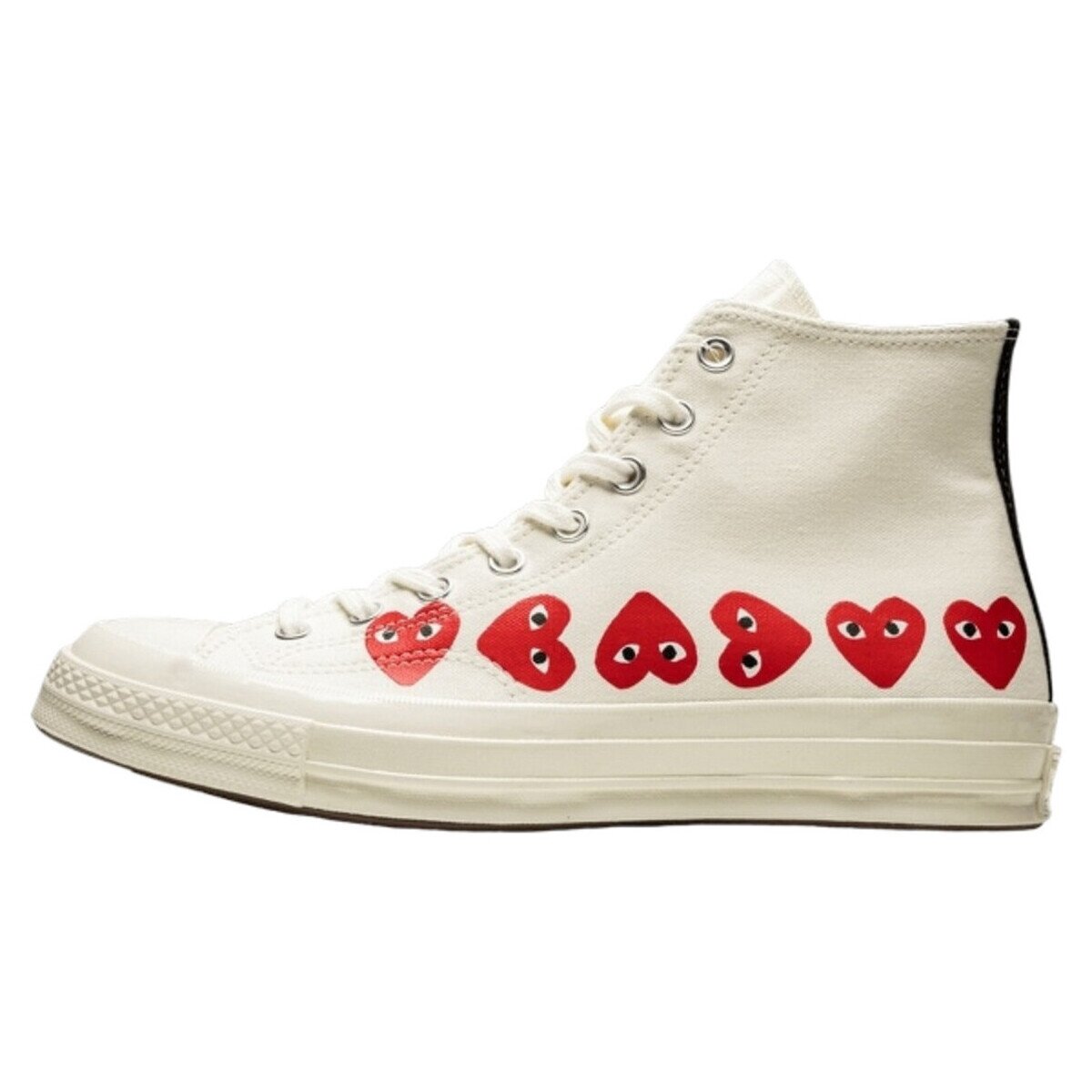 Comme Des Garcons Pantofi Converse High Blanche Multi Coeurs