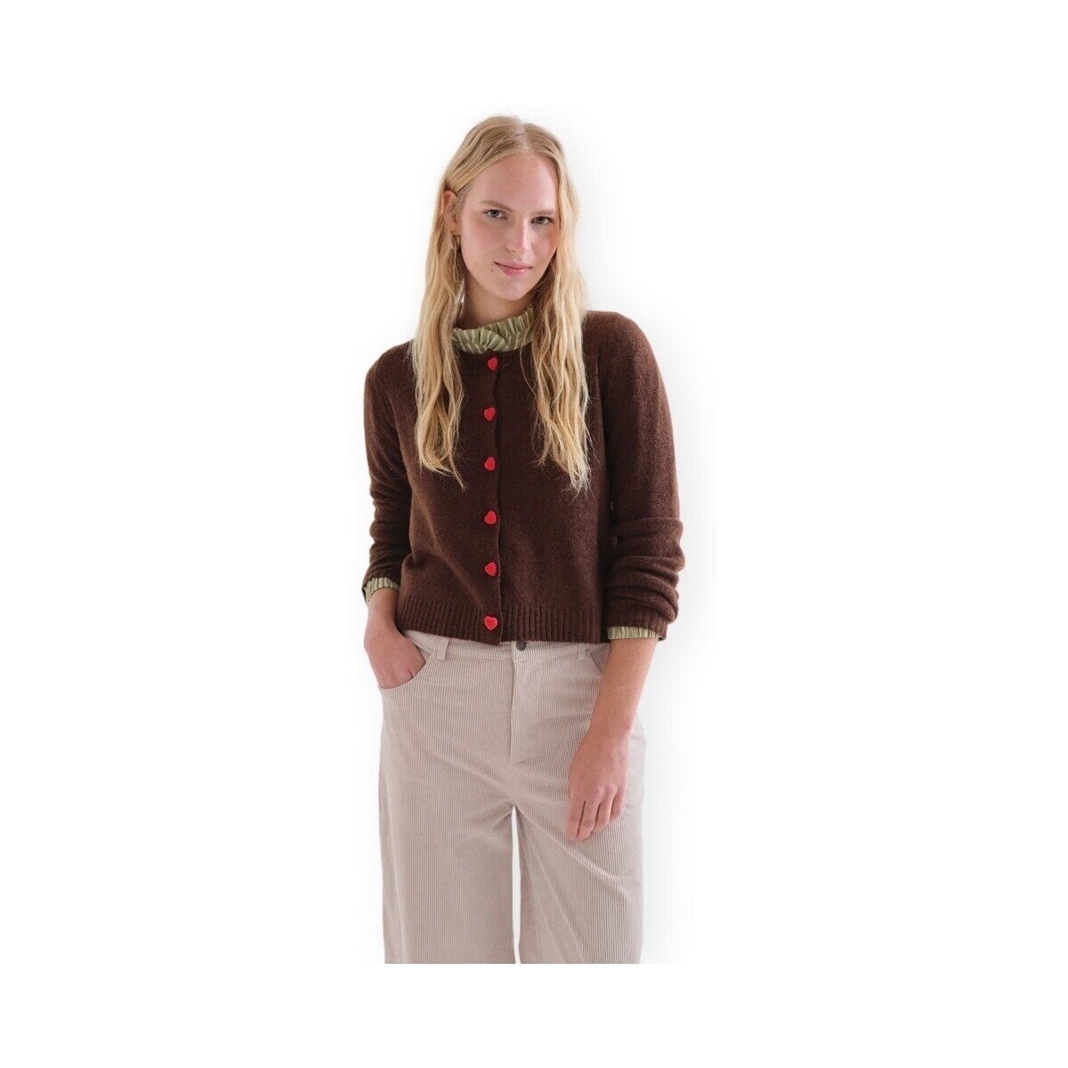 Compania Fantastica Îmbracaminte COMPAÑIA FANTÁSTICA 10244 Cardigan - Marrom