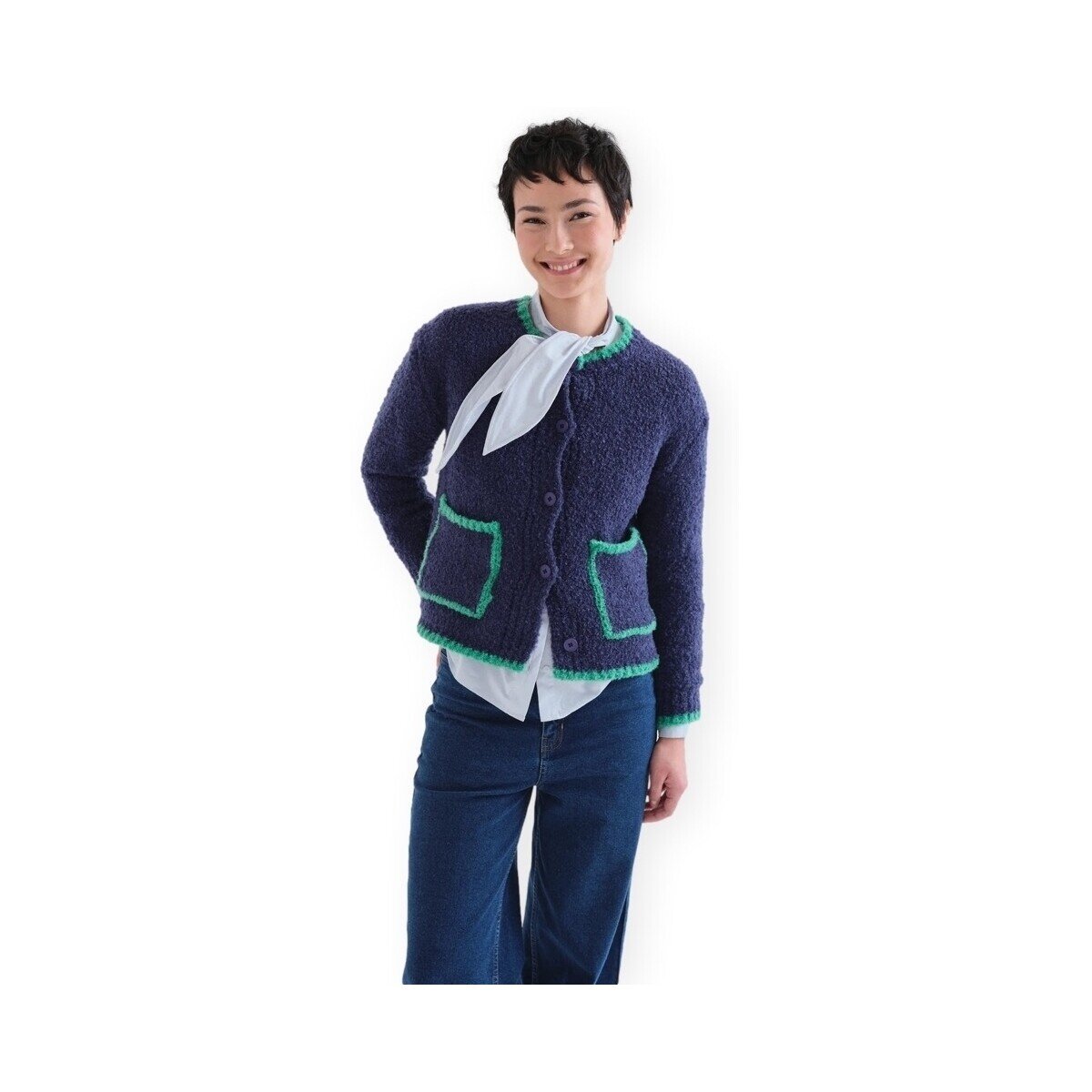 Compania Fantastica Îmbracaminte COMPAÑIA FANTÁSTICA Cardigan 10305 - Navy Blue
