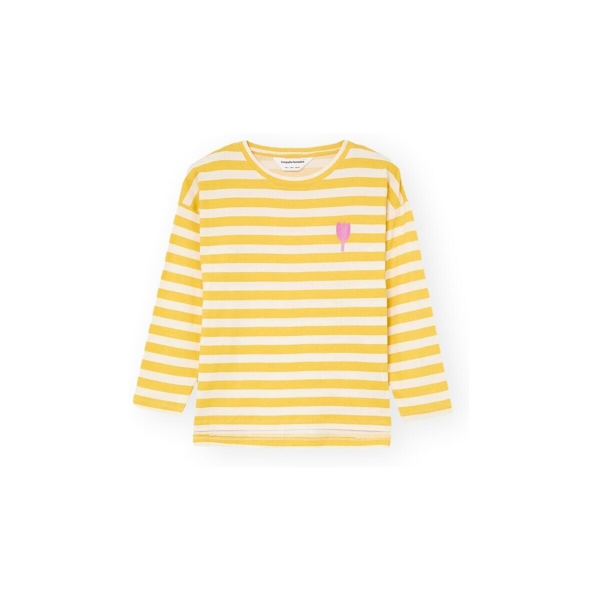 Compania Fantastica Îmbracaminte COMPAÑIA FANTÁSTICA T-Shirt 42016 - White/Yellow