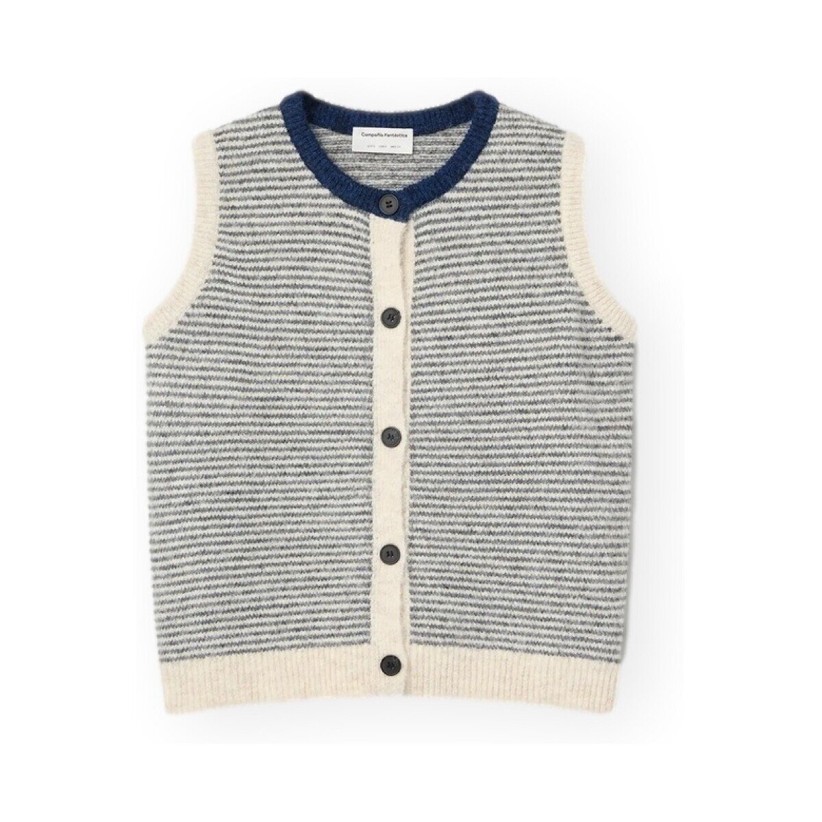Compania Fantastica Îmbracaminte COMPAÑIA FANTÁSTICA Vest 10242 - White/Grey