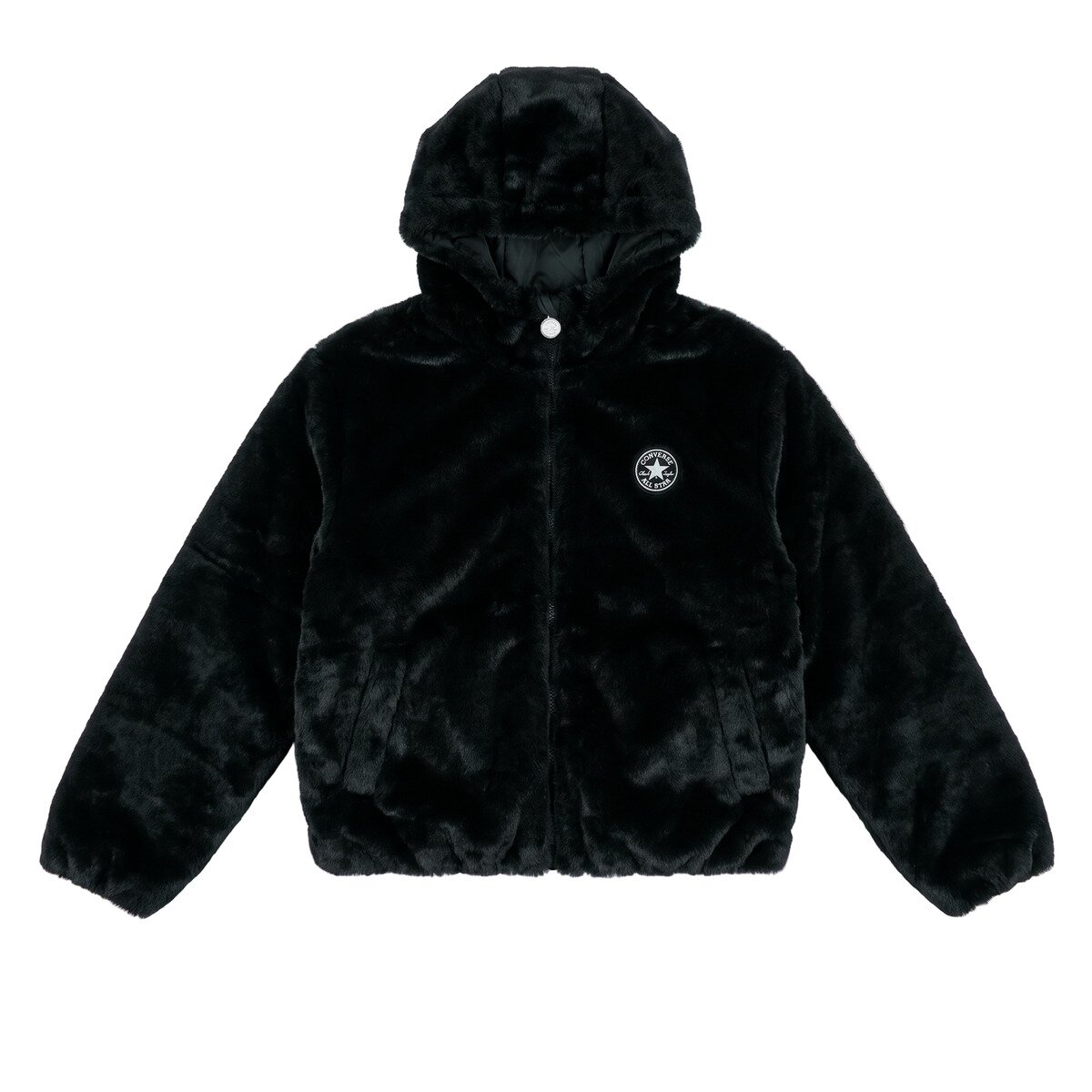 Converse Îmbracaminte HOODED FAUX FUR JACKET