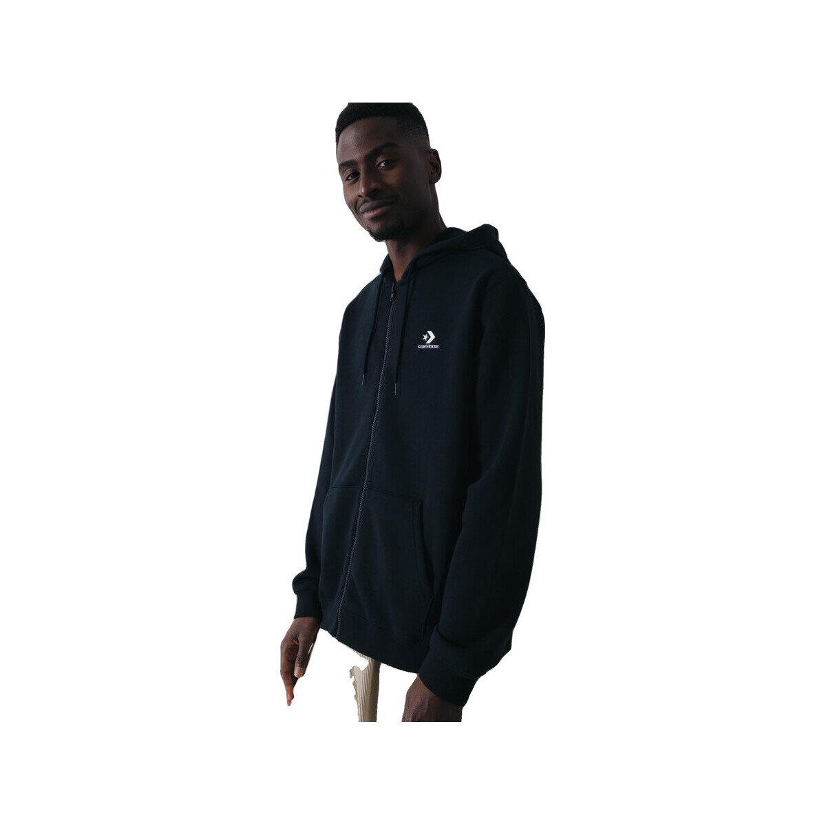 Converse Îmbracaminte Sweat à capuche Go-To Embroidered Star Chevron noir