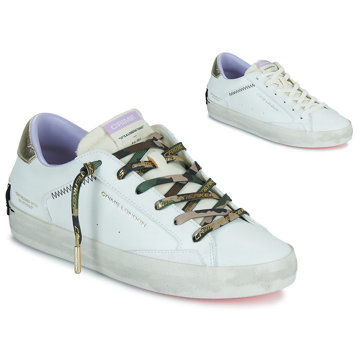 Crime London Pantofi DISTRESSED
