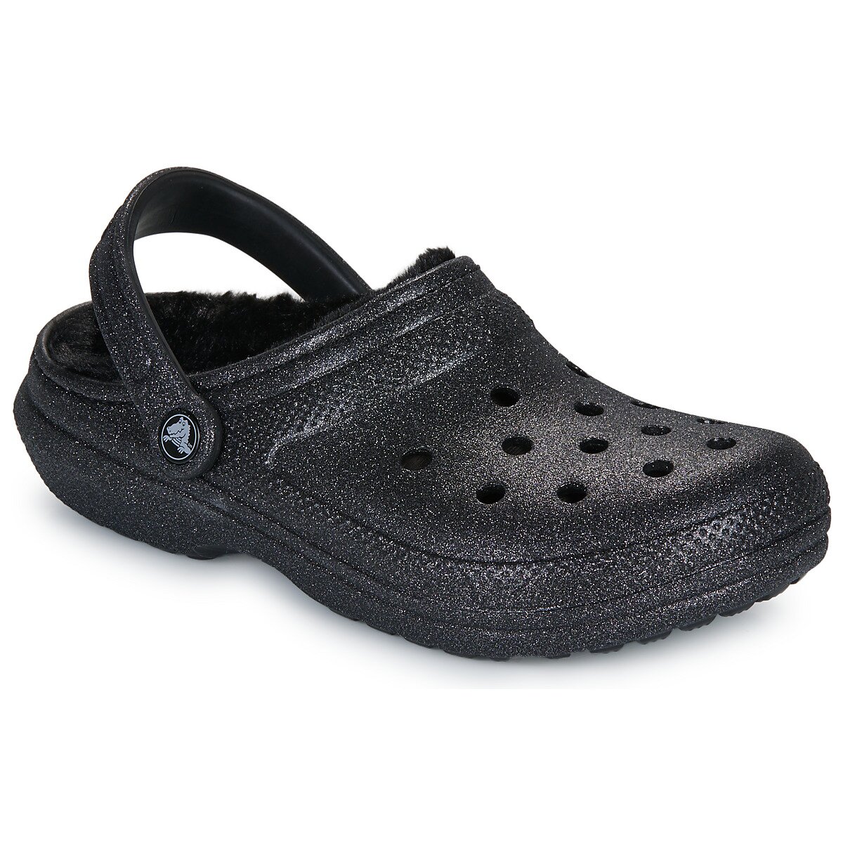 Crocs Pantofi Classic Fuzz Lined Glitter Clog