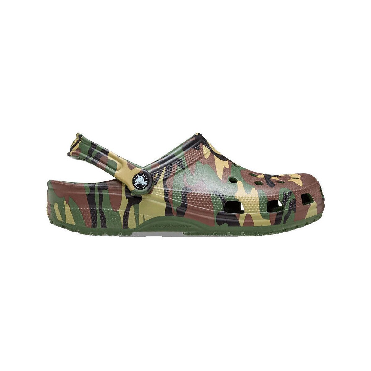 Crocs Pantofi Sabots Classic Camouflage vert flottants