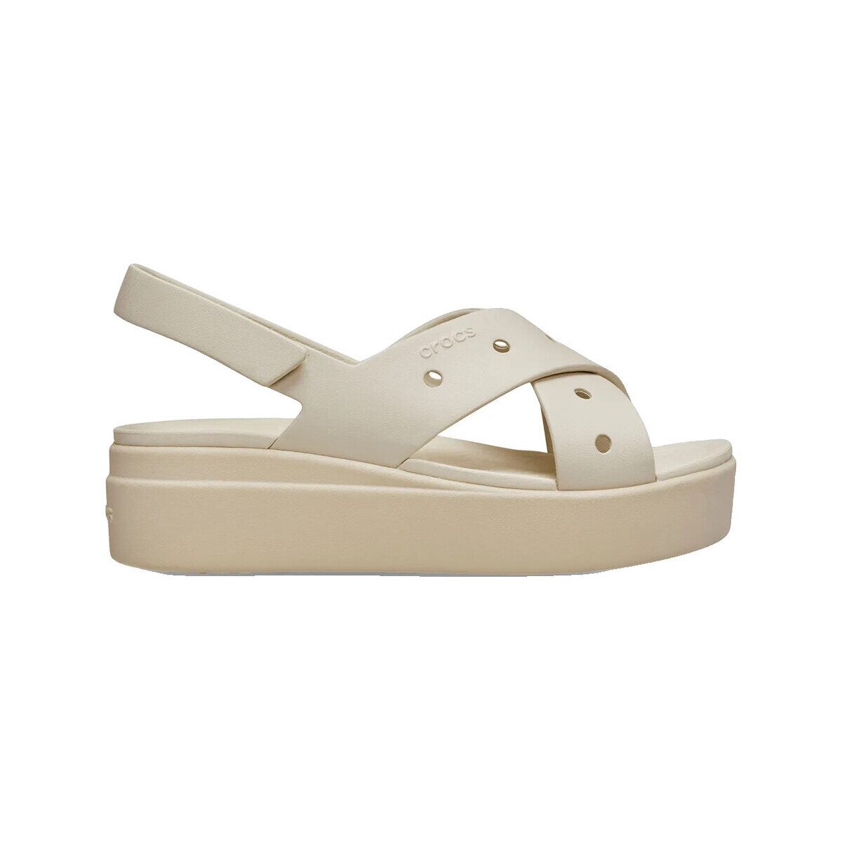 Crocs Pantofi Sandales Brooklyn 4U à brides croisées beige