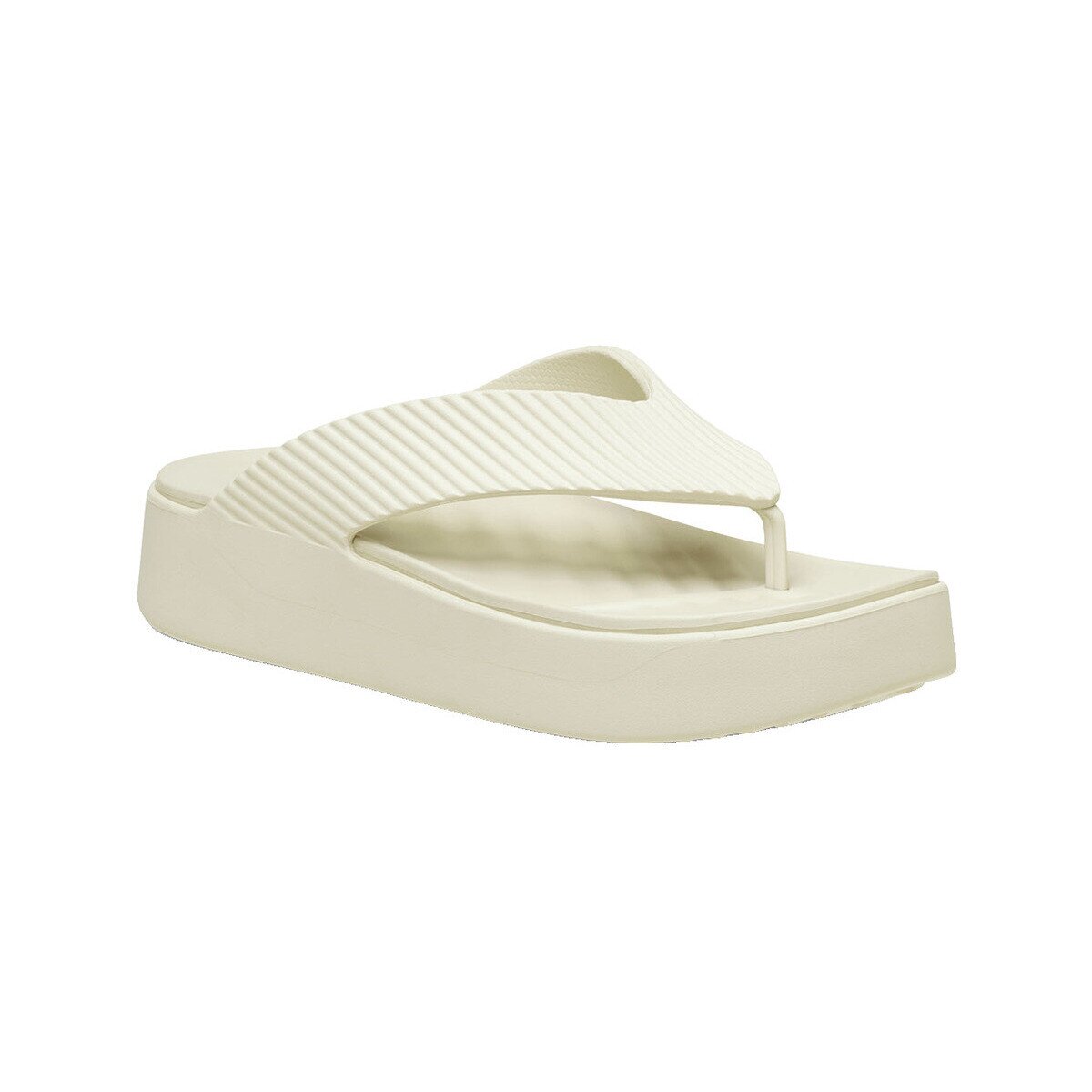 Crocs Pantofi Sandales Getaway Groove Platform Flip Flops beige