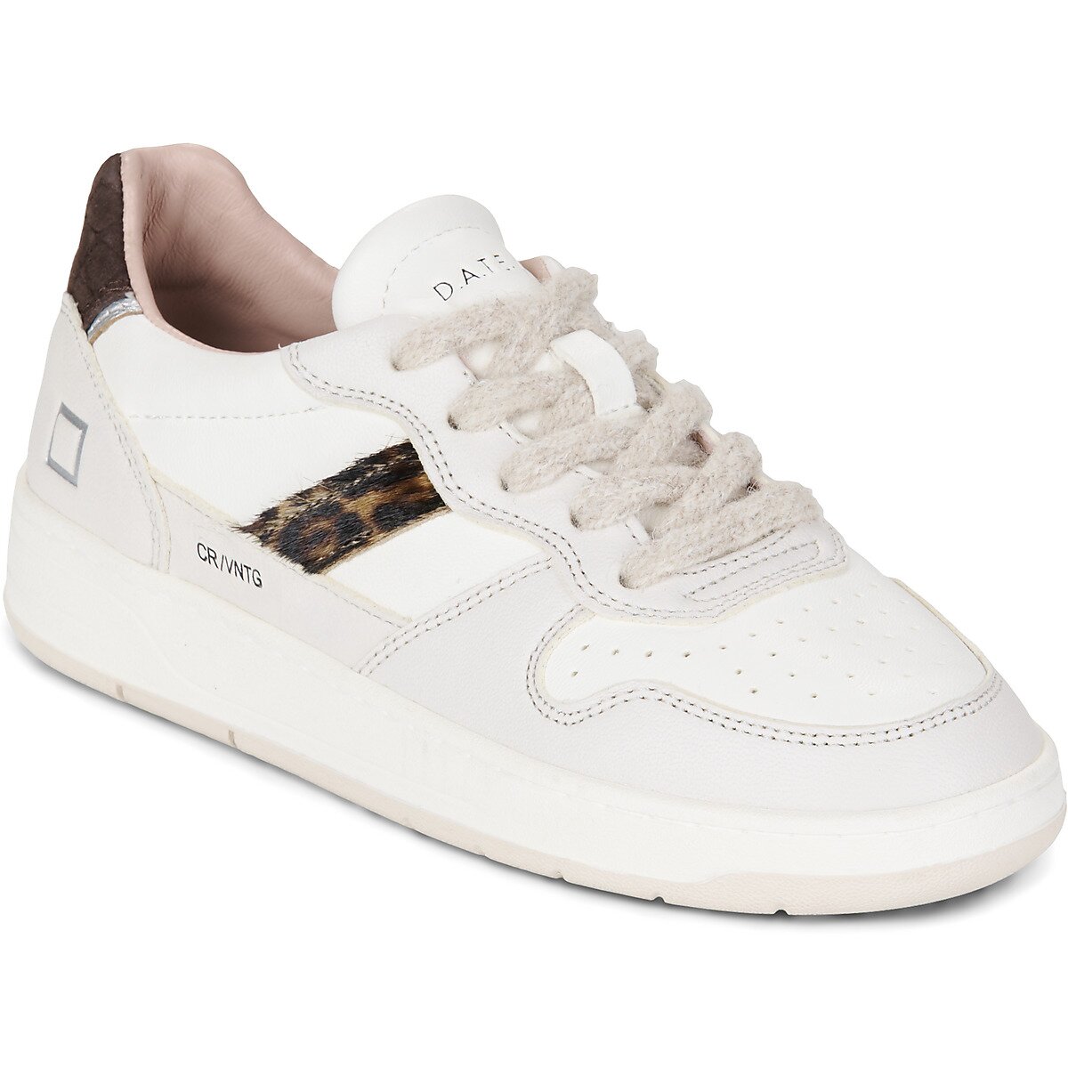 D.A.T.E. Pantofi COURT 2.0 VINTAGE IVORY-LEOPARD
