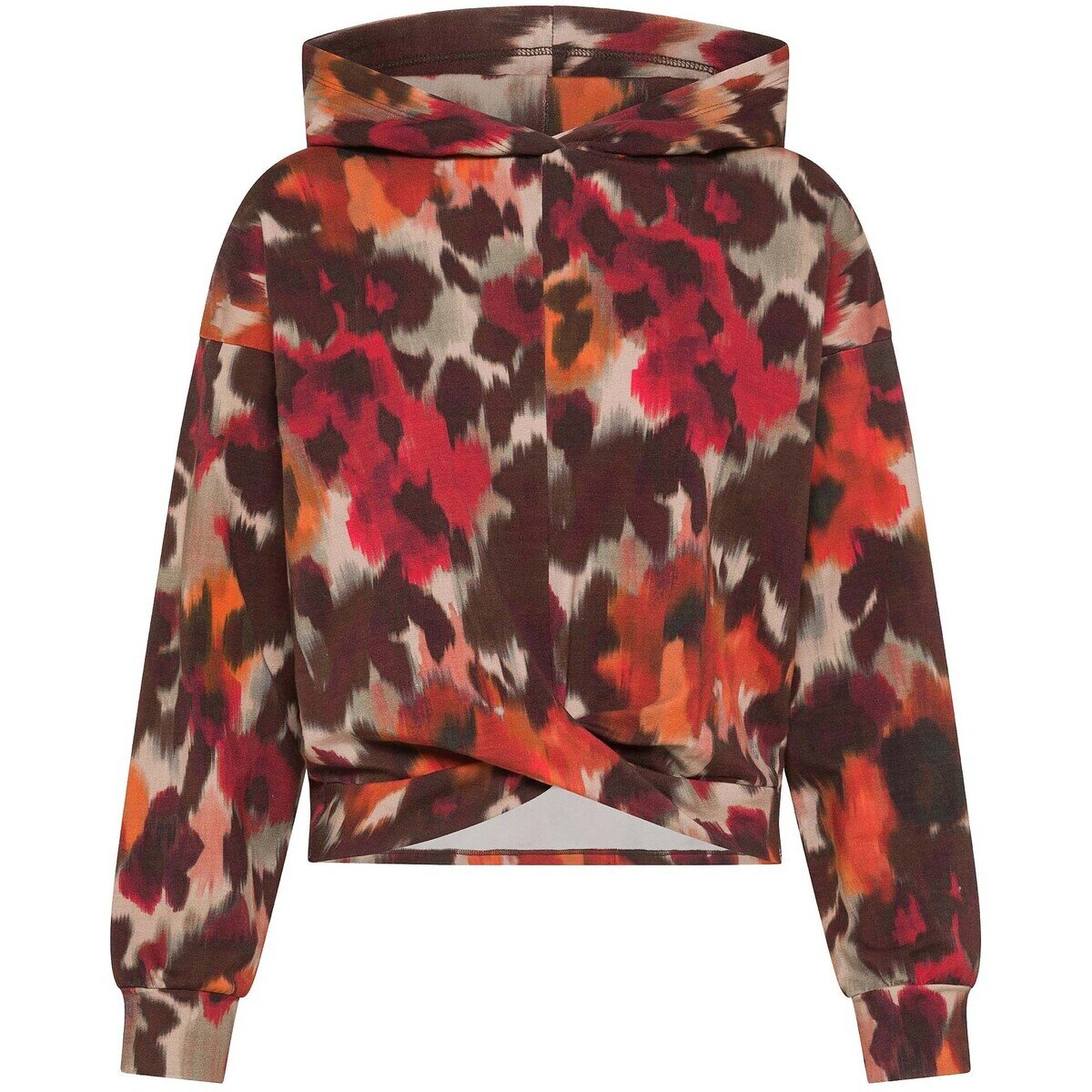Deha Îmbracaminte Allover Knotted Cotton-Modal Hoodie