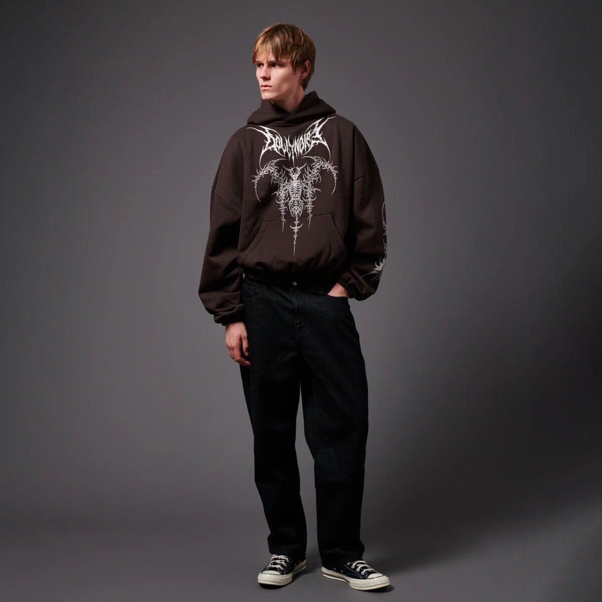 Dolly Noire Îmbracaminte The Guardian Boxy Hoodie Coffee Bean