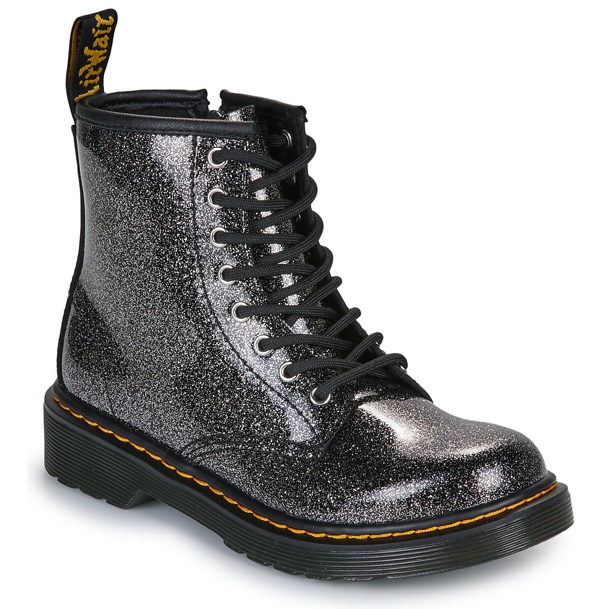 Dr. Martens Pantofi 1460 J Black Silver Nebula Glitter