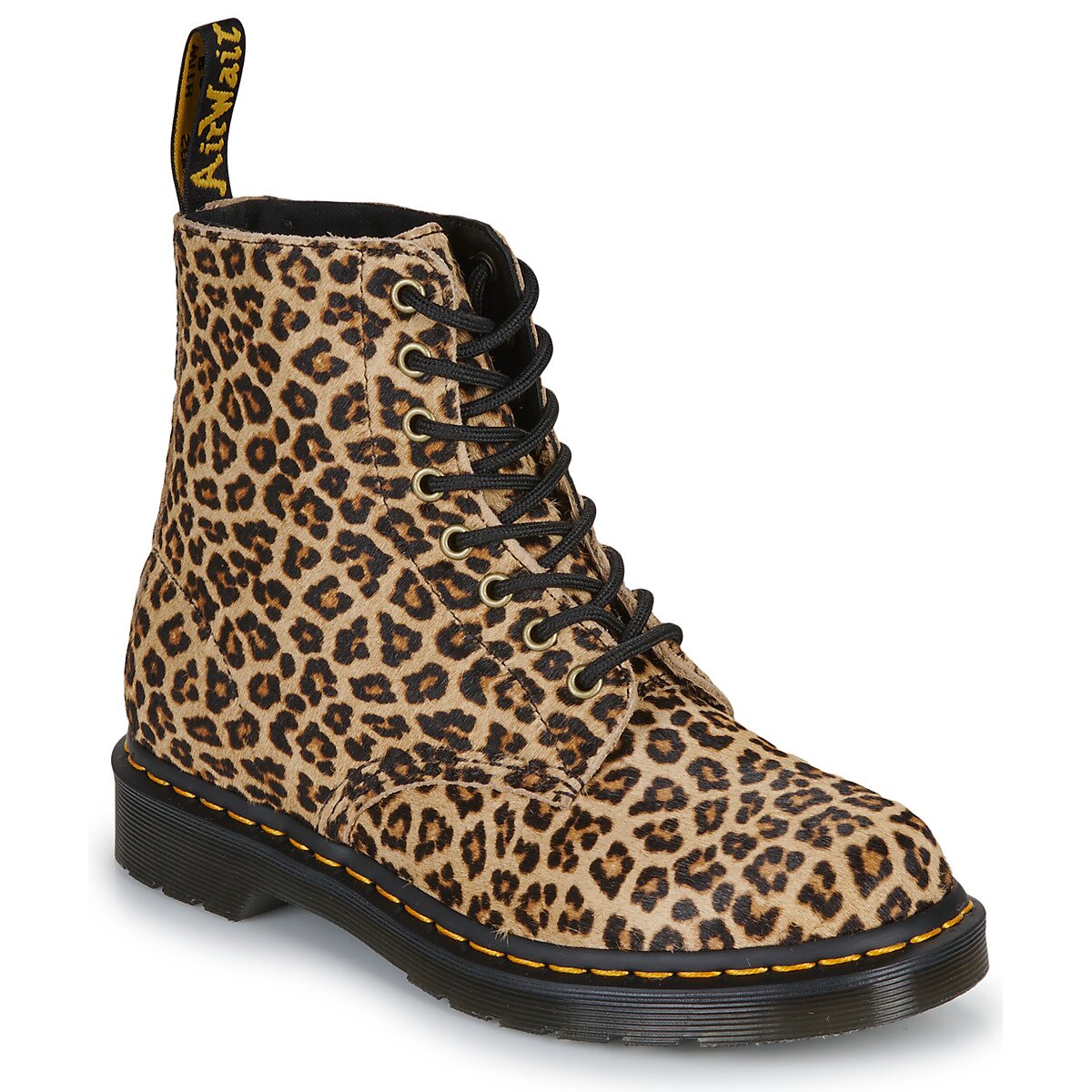 Dr. Martens Pantofi 1460 Pascal Light Tan Mini Leopard Spot Hair On