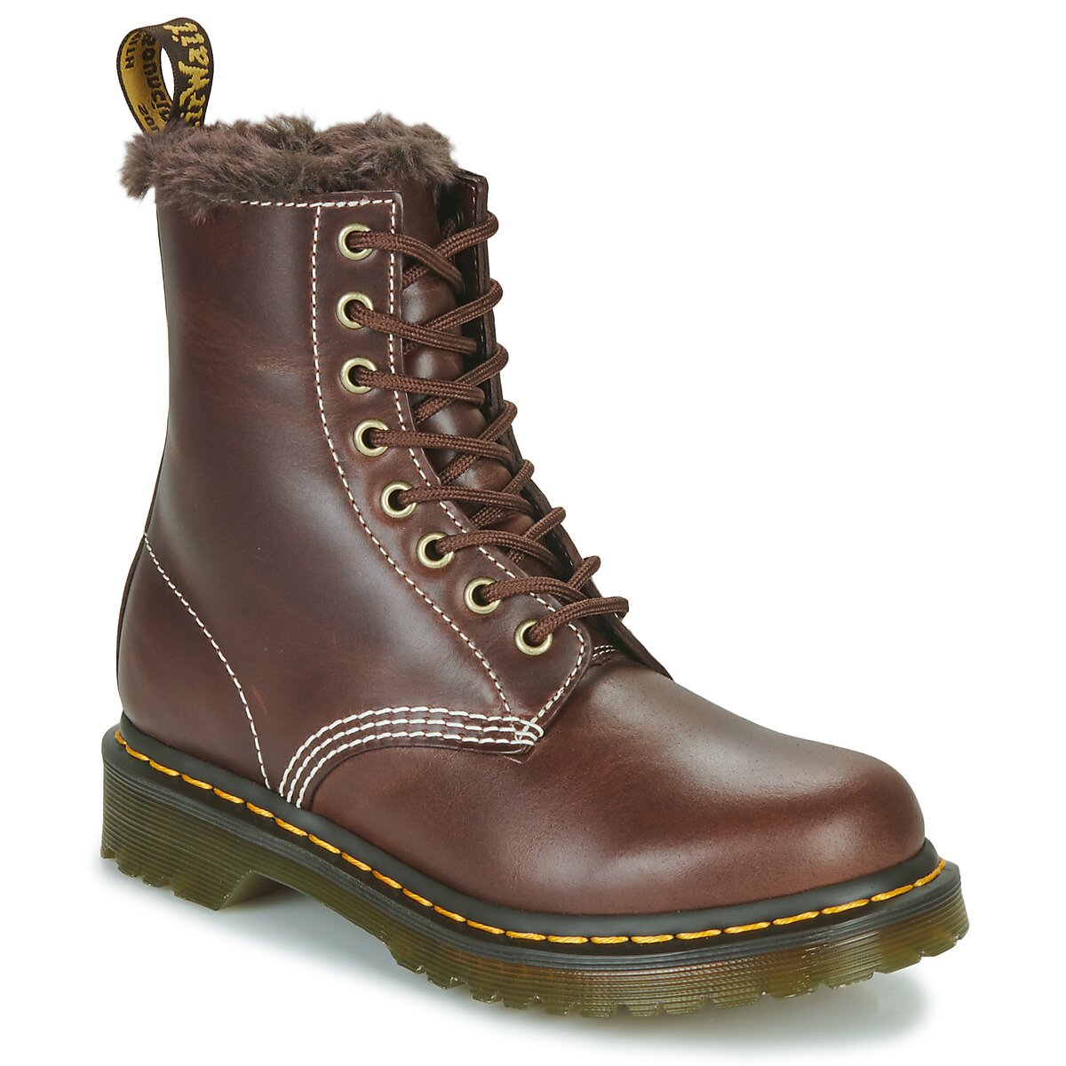 Dr. Martens Pantofi 1460 SERENA DARK BROWN CLASSIC PULL UP