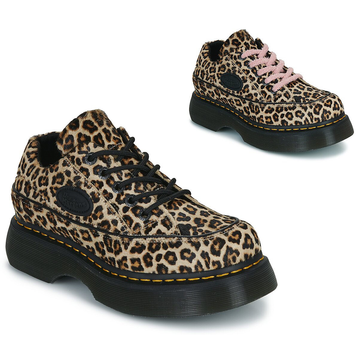 Dr. Martens Pantofi Buzz 5i Light Tan Mini Leopard Spot Hair On