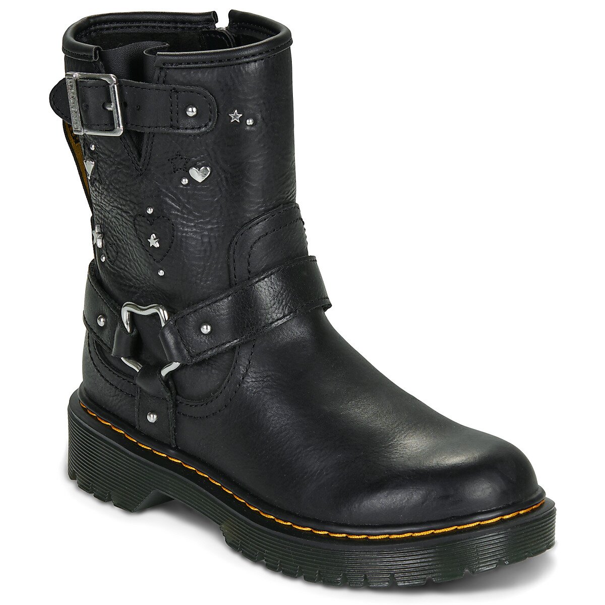 Dr. Martens Pantofi GENAYA HS J RIGGER BOOT BLACK WYOMING