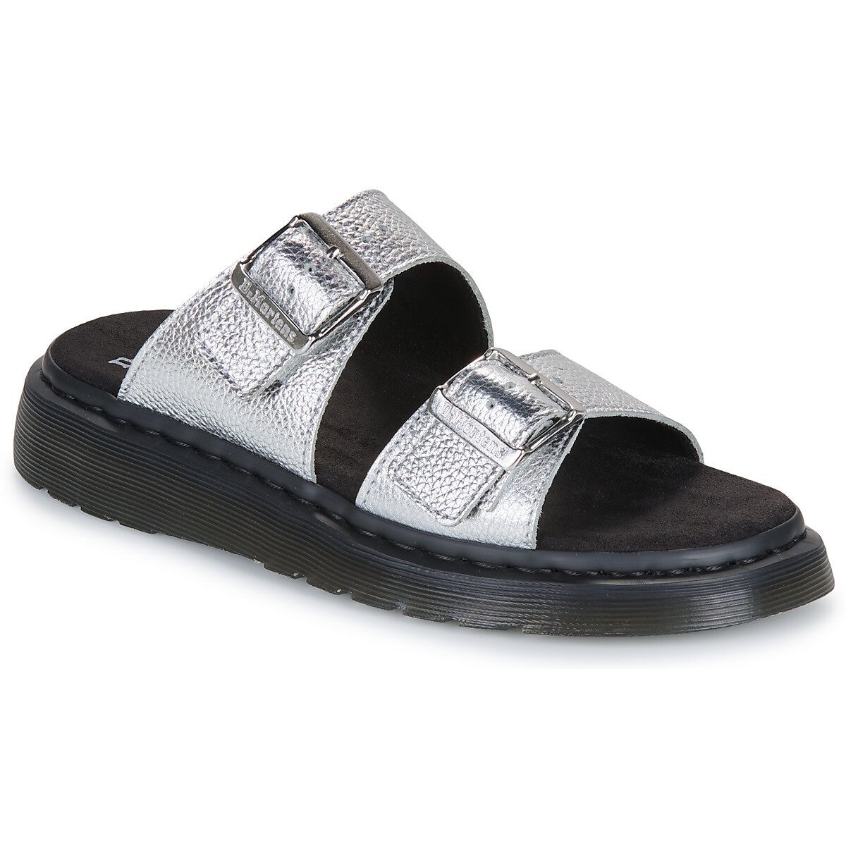 Dr. Martens Pantofi Josef Slide Silver Metallic Tumble