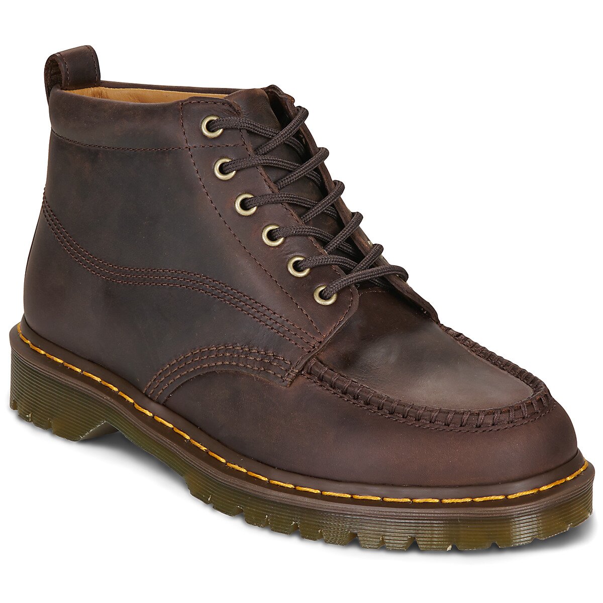 Dr. Martens Pantofi LOWELL CHUKKA DARK BROWN CRAZY HORSE
