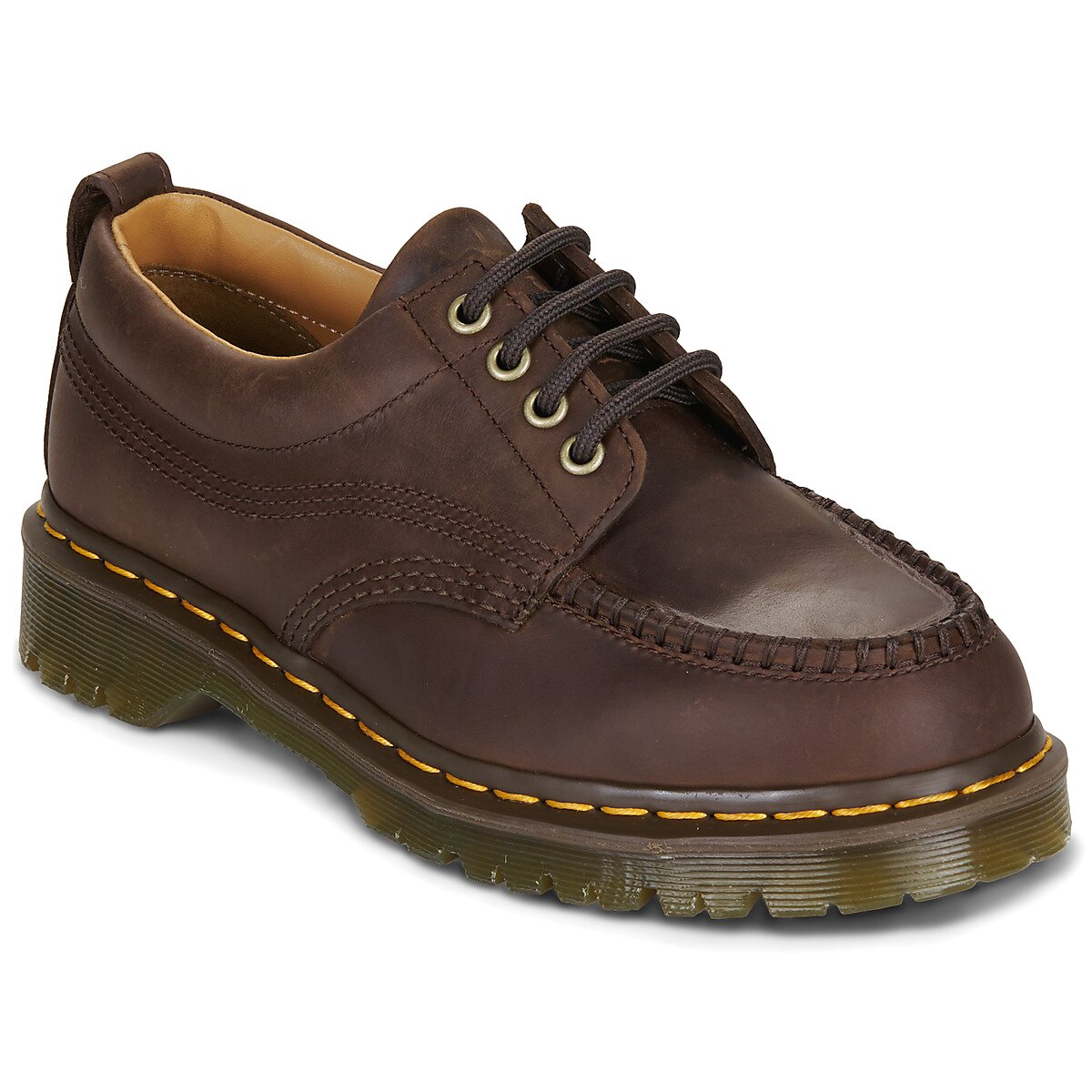 Dr. Martens Pantofi LOWELL DARK BROWN CRAZY HORSE