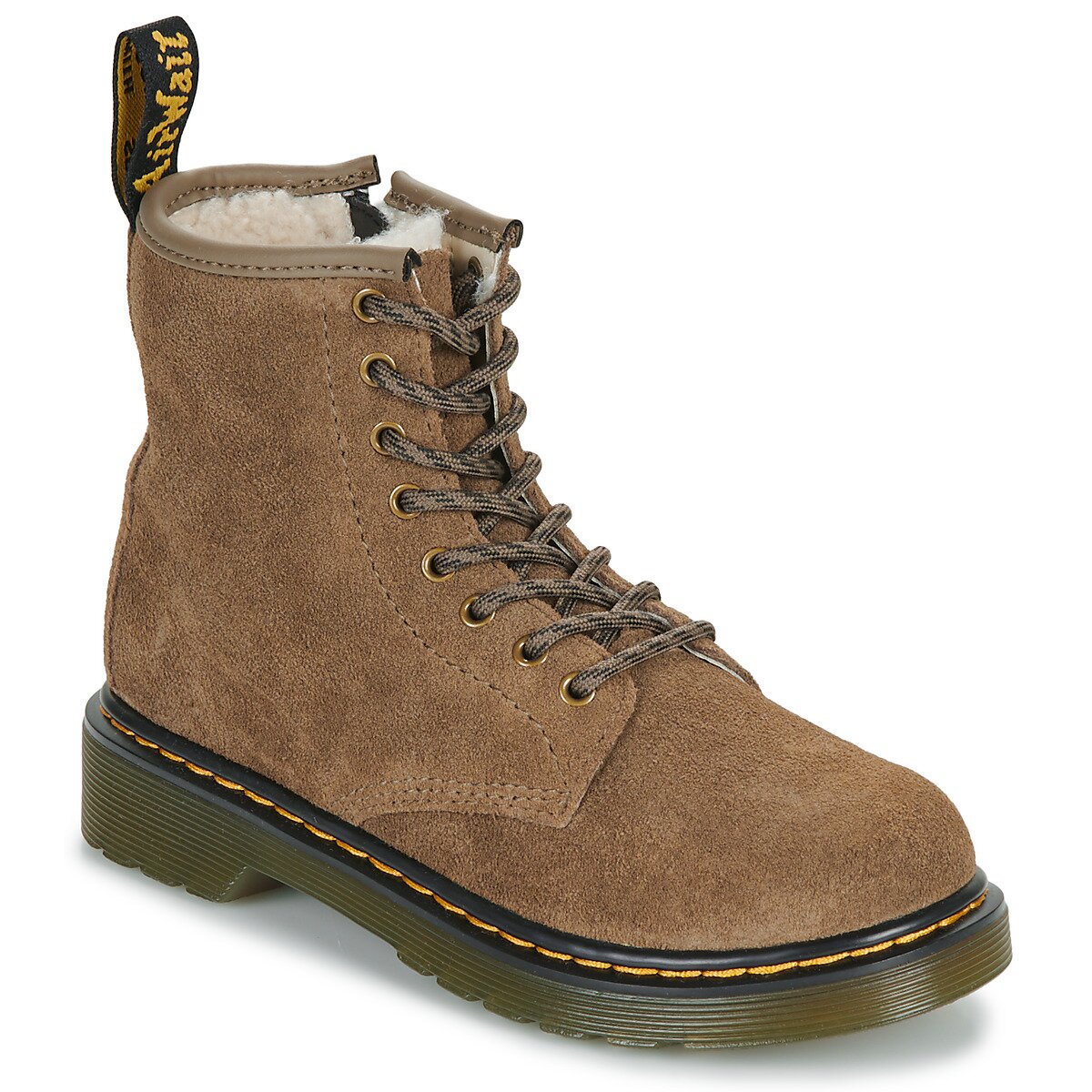 Dr. Martens Pantofi Serena J Dark Khaki Bronx Suede