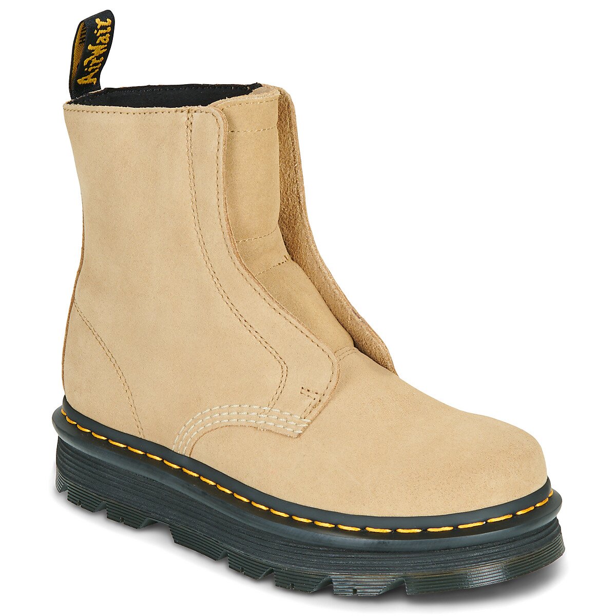 Dr. Martens Pantofi ZebZag Lace Less Laceless Boot Savannah Tan EH Suede