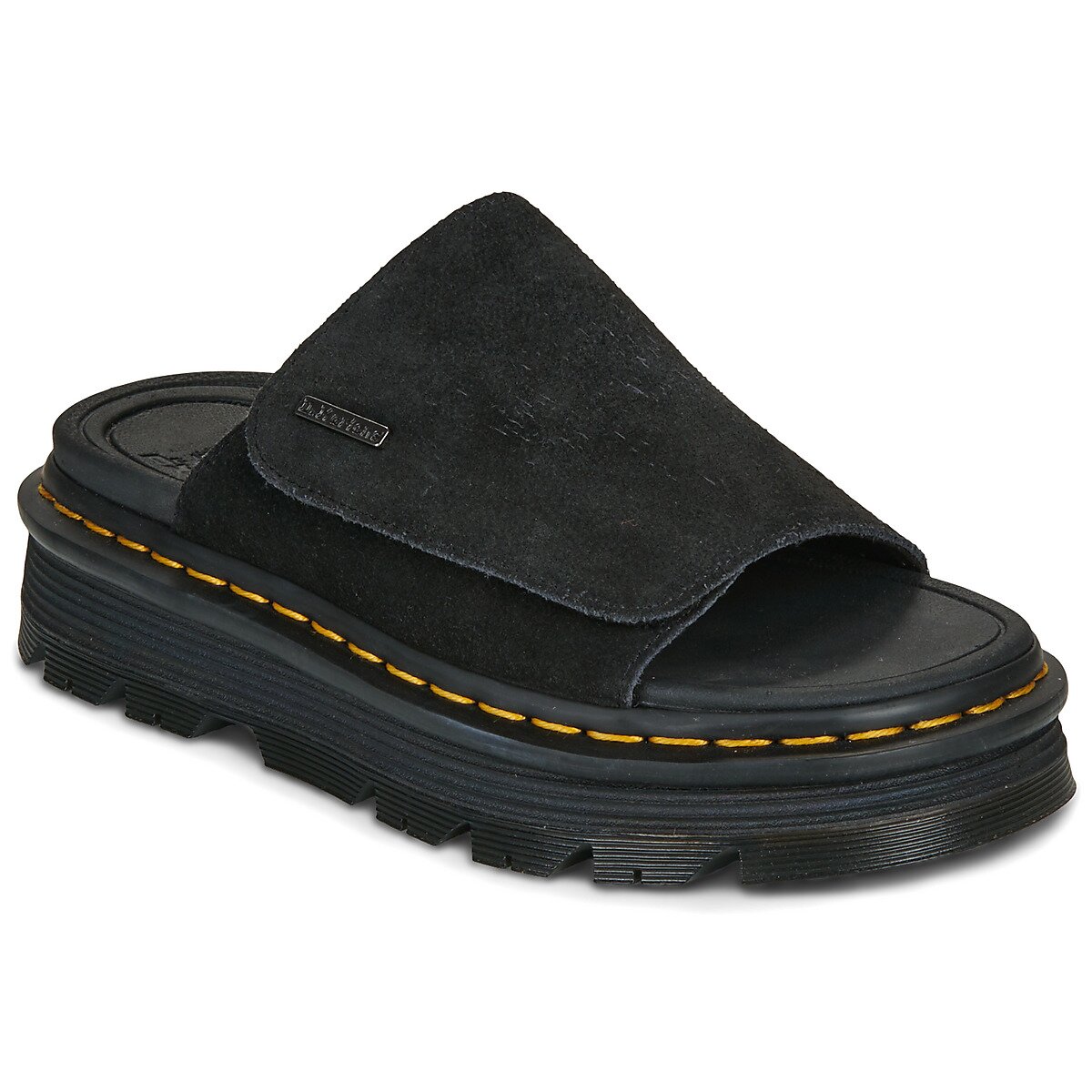 Dr. Martens Pantofi ZebZag Slide Black EH Suede