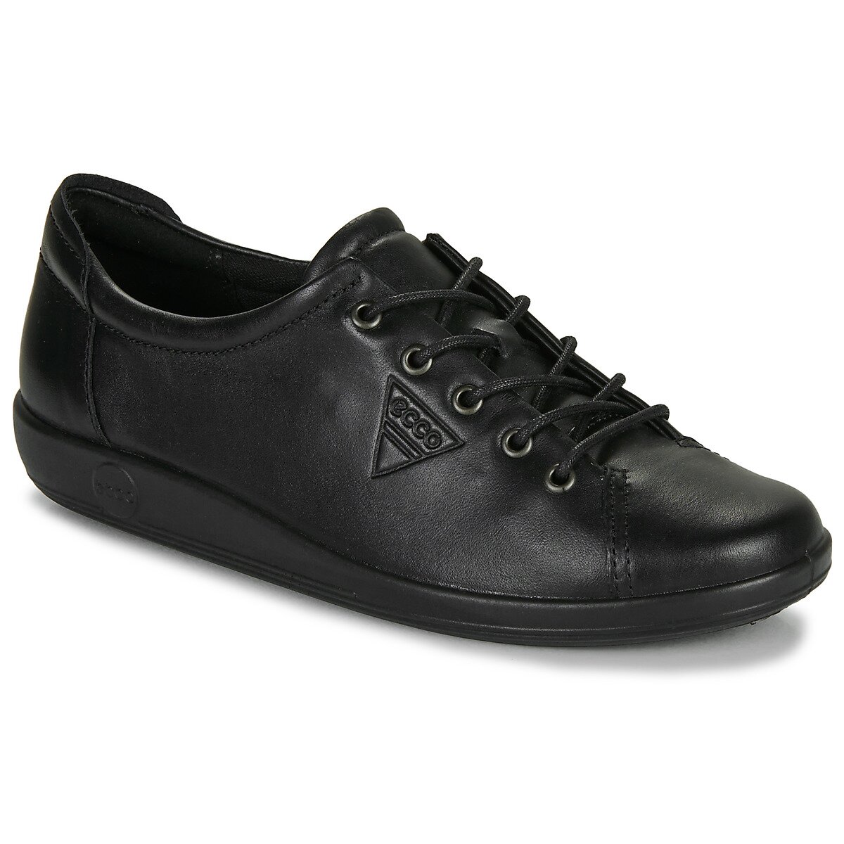 ECCO Pantofi Soft 2.0 Black Feather with Black Sole
