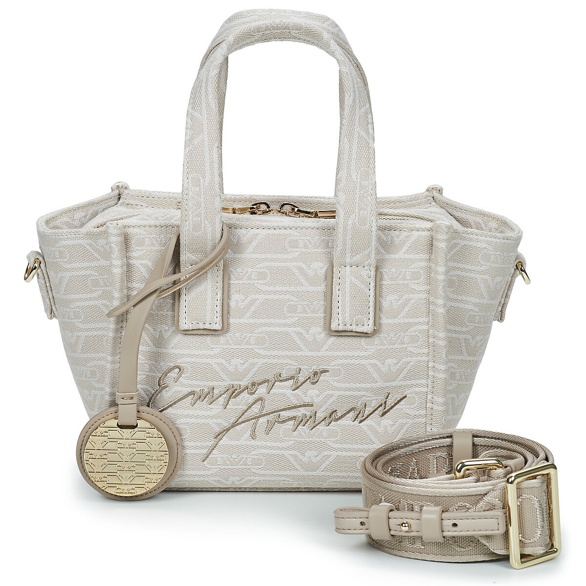 Emporio Armani Genti TOTE M CANVAS JAQUARD MONOGRAM
