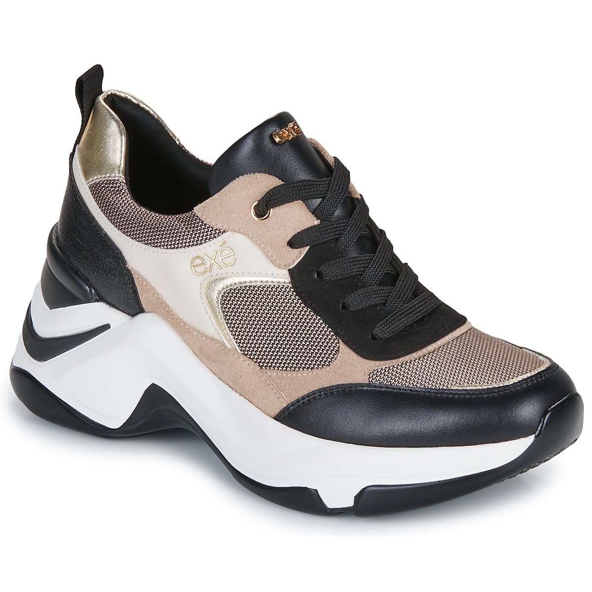Exé Shoes Pantofi 106-22WEX123-PU-BLACK-BEIGE