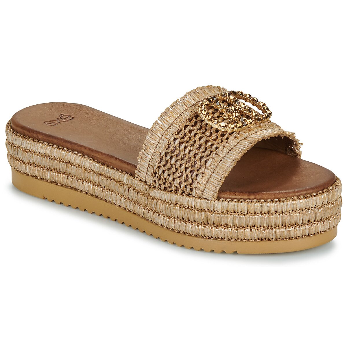 Exé Shoes Pantofi 549-HYDRA-RAFFIA-TAN