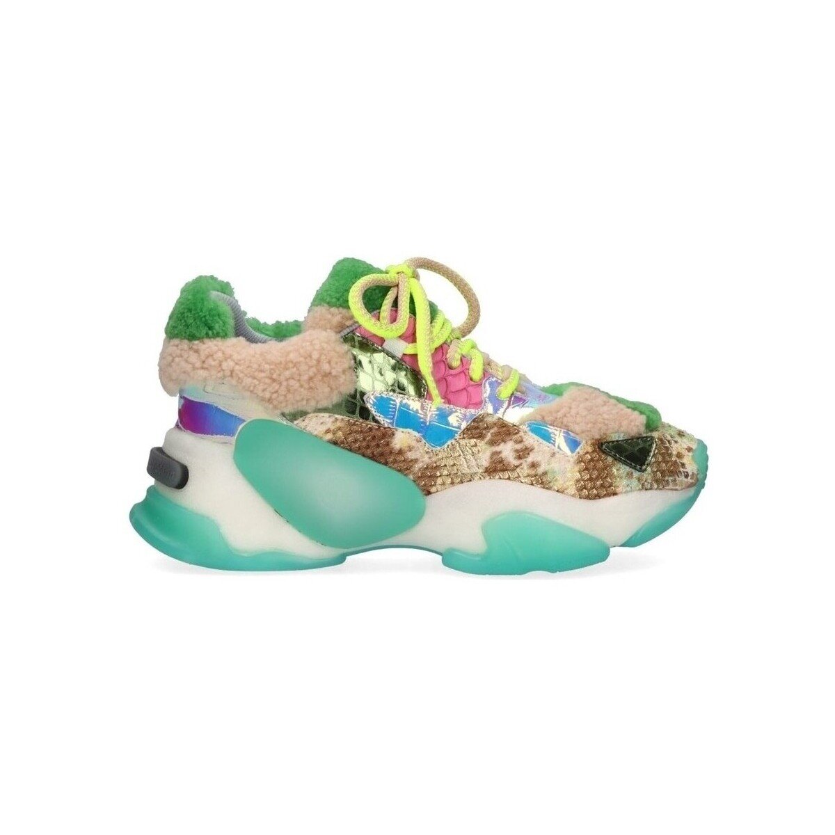 Exé Shoes Pantofi EXÉ G168-8 - Beige Green Fuschia