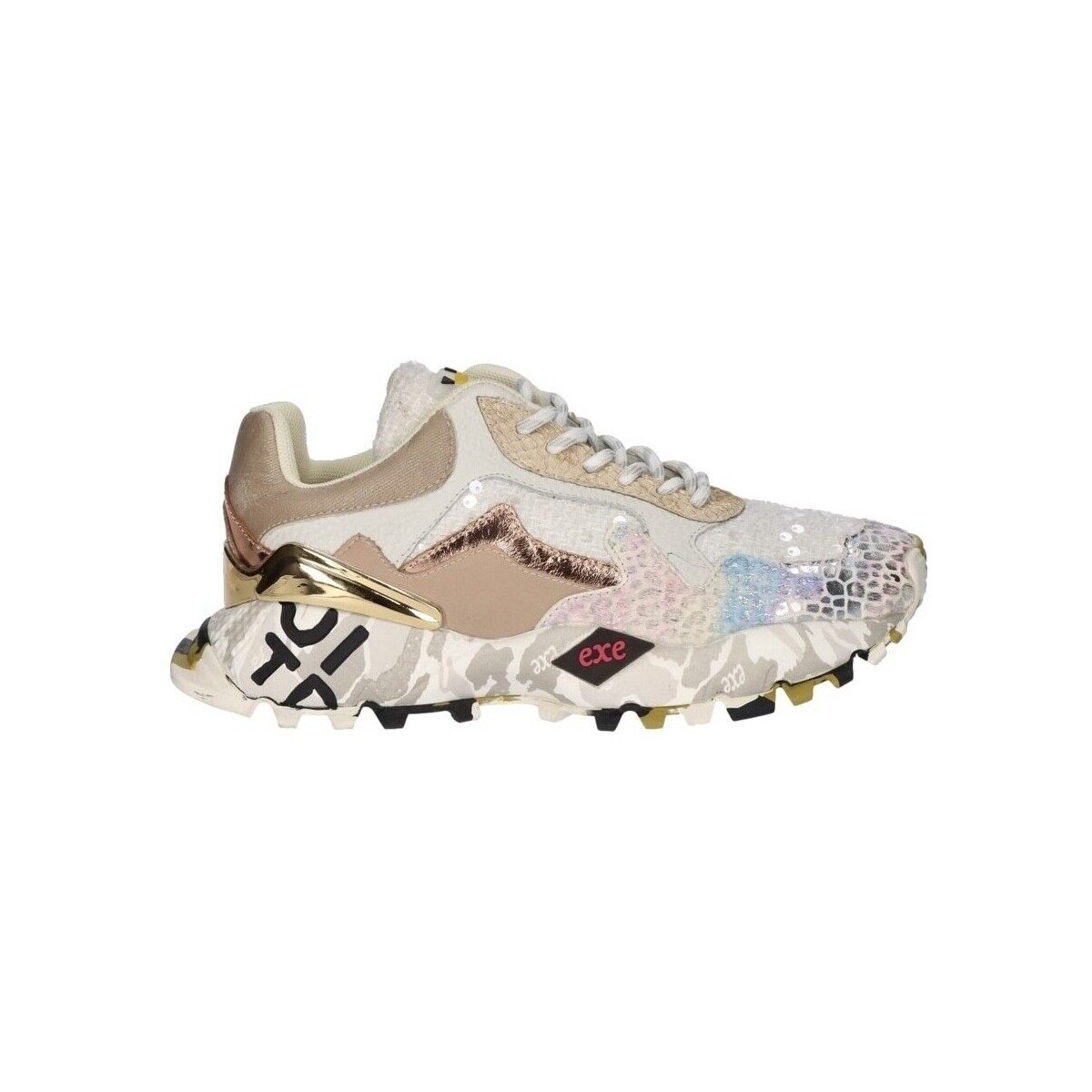 Exé Shoes Pantofi EXÉ Sneakers 190608-13C - Gold/Beige