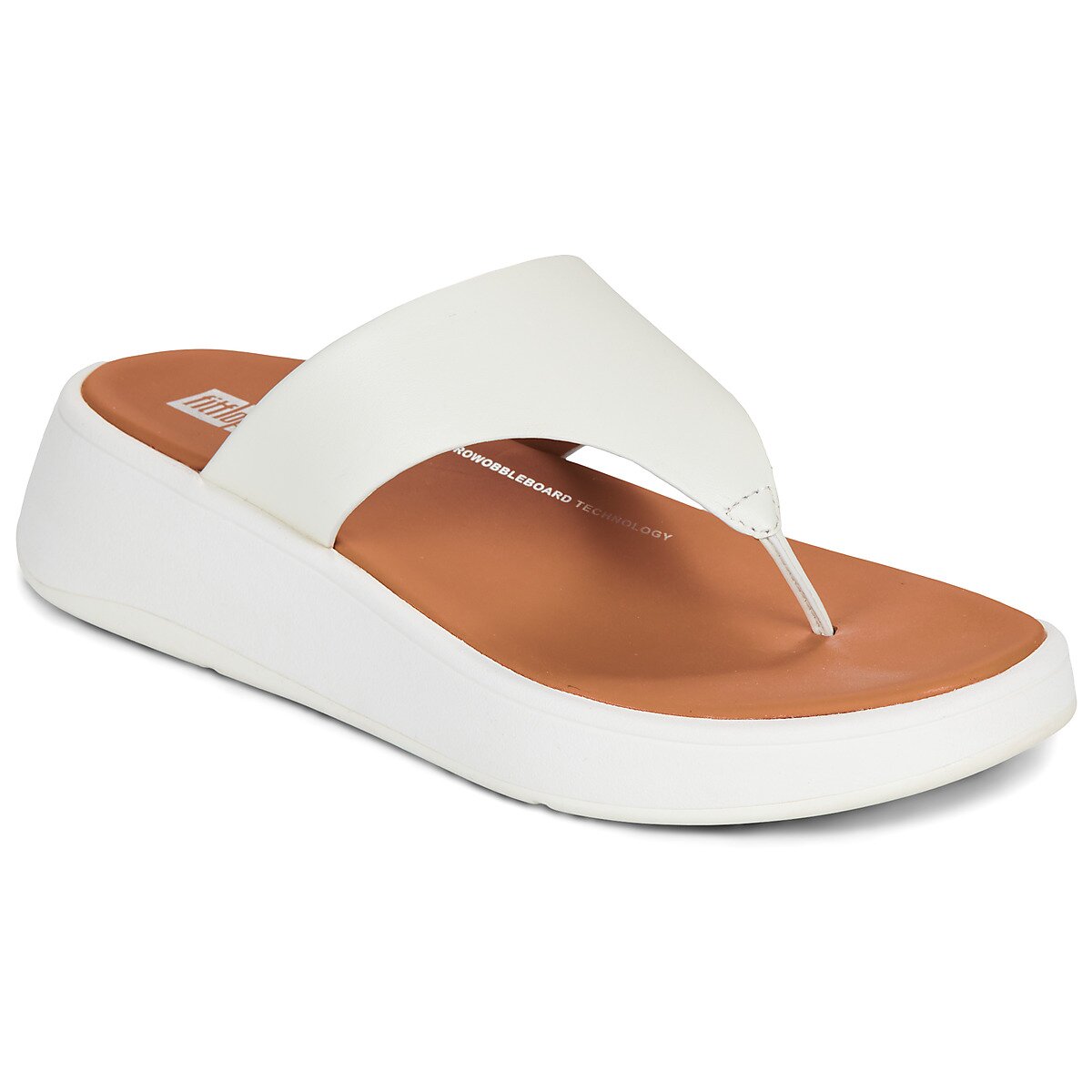 FITFLOP Pantofi F-MODE LEATHER TOE-POST SANDALS