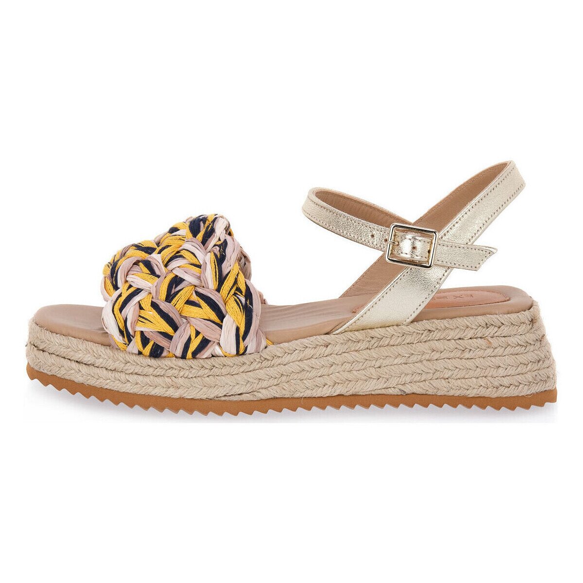 Frau Pantofi FANCY RAFIA TRICOLOR