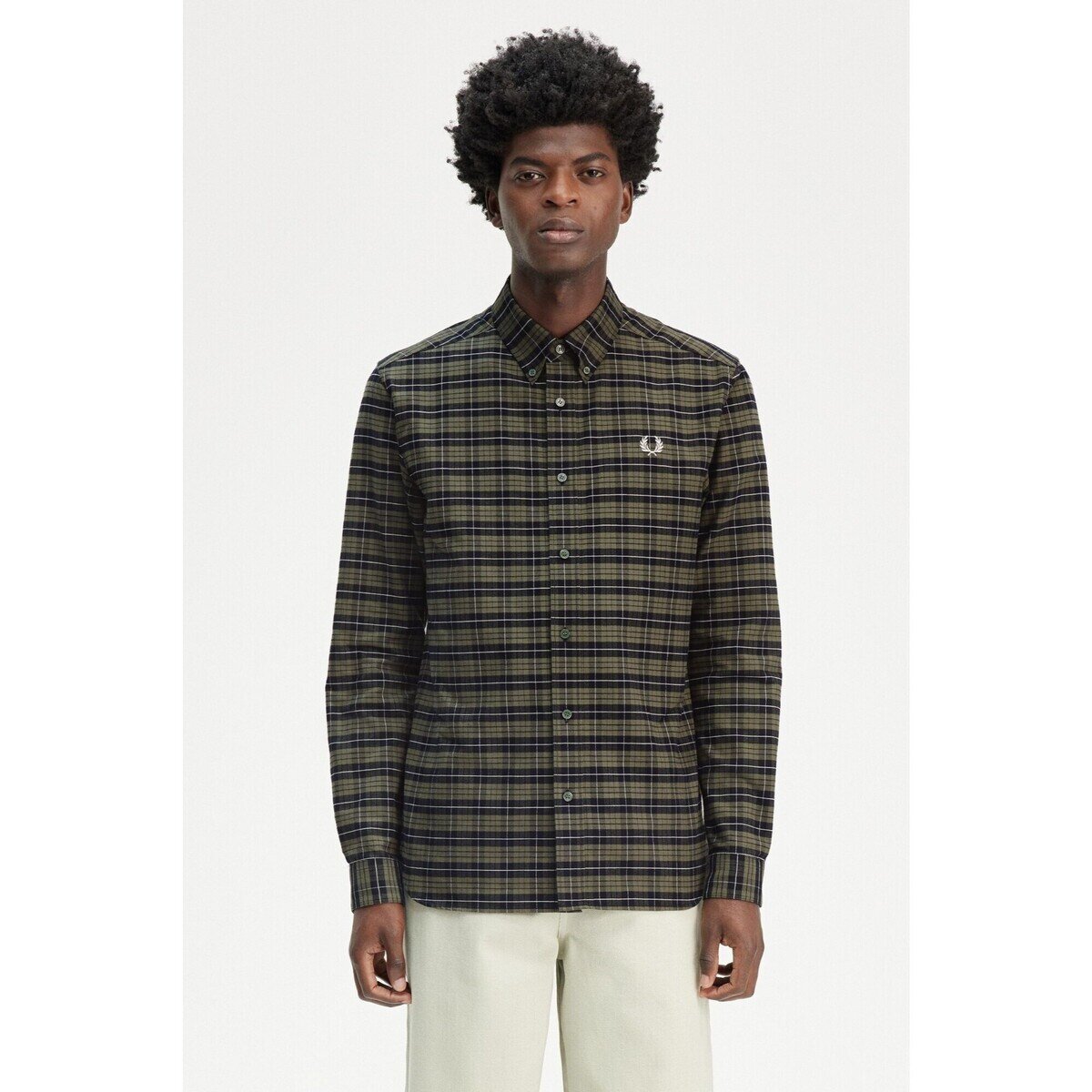Fred Perry Îmbracaminte Fp Brushed Oxford Tartan Shirt