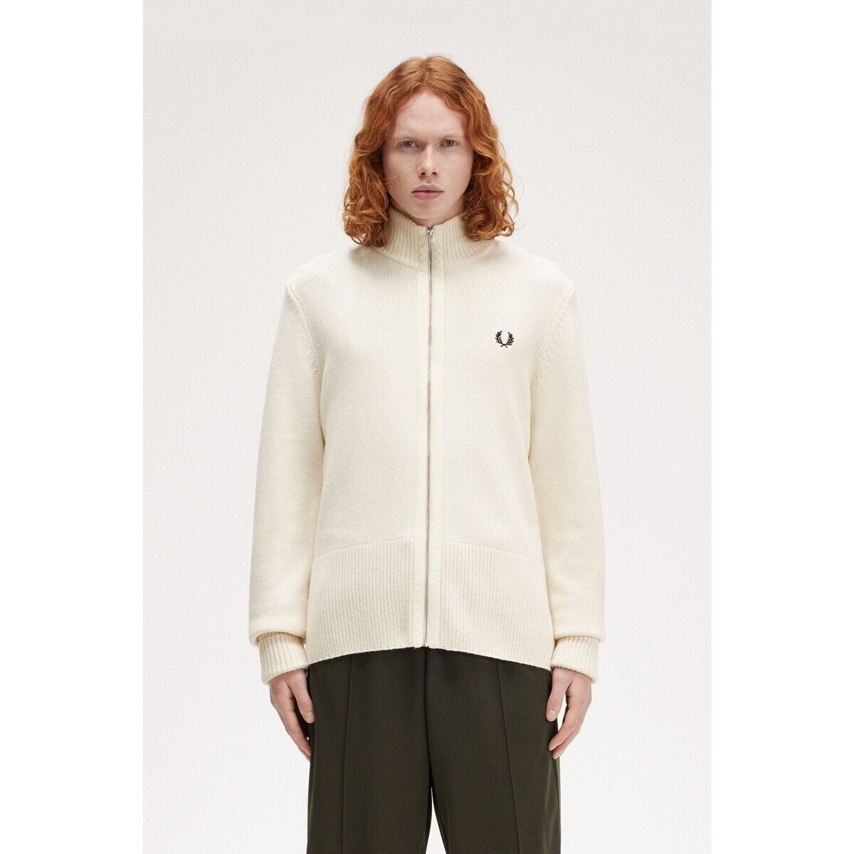 Fred Perry Îmbracaminte Fp Chunky Rib Zip Through Crdgn