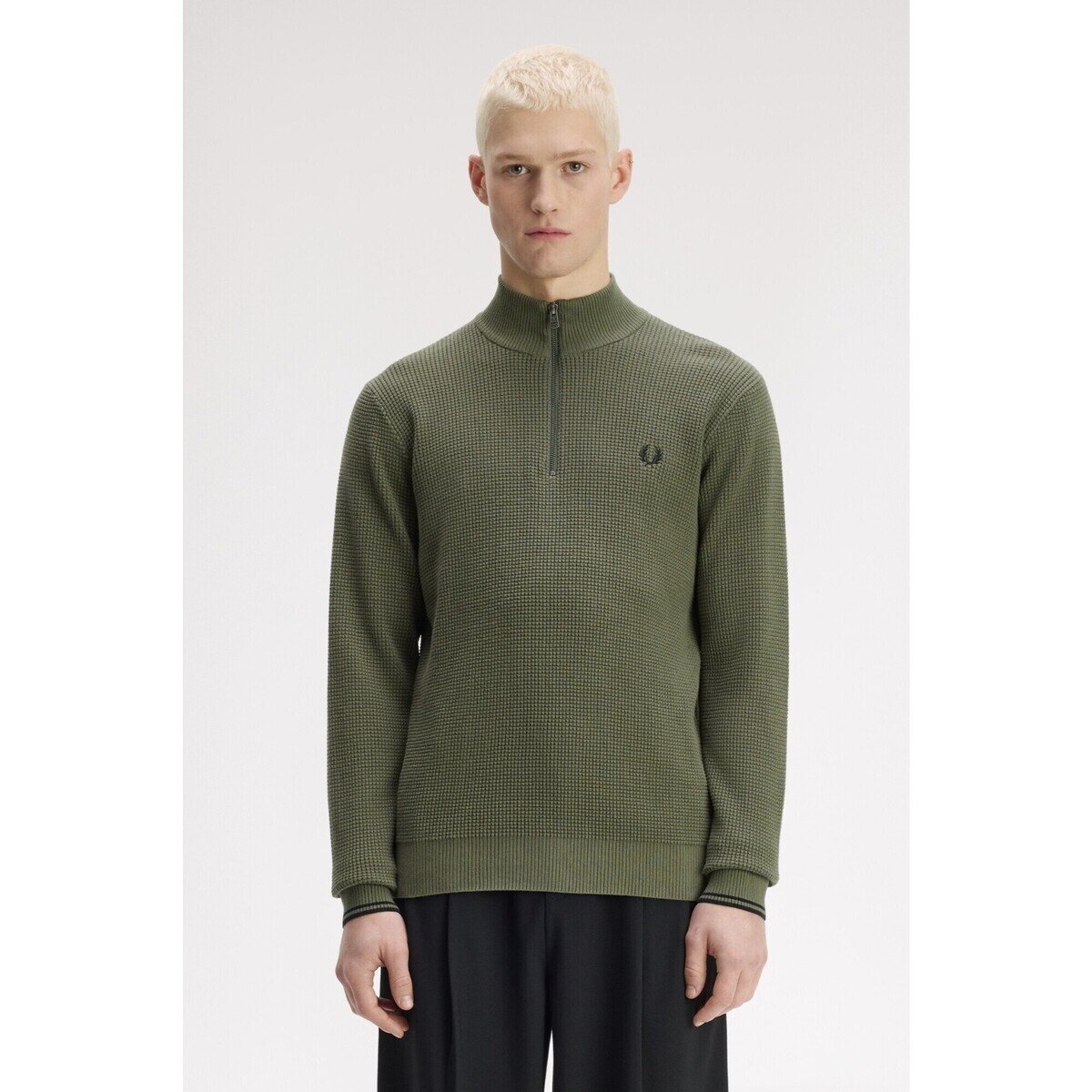 Fred Perry Îmbracaminte Fp Waffle Stitch Half Zip Jumper