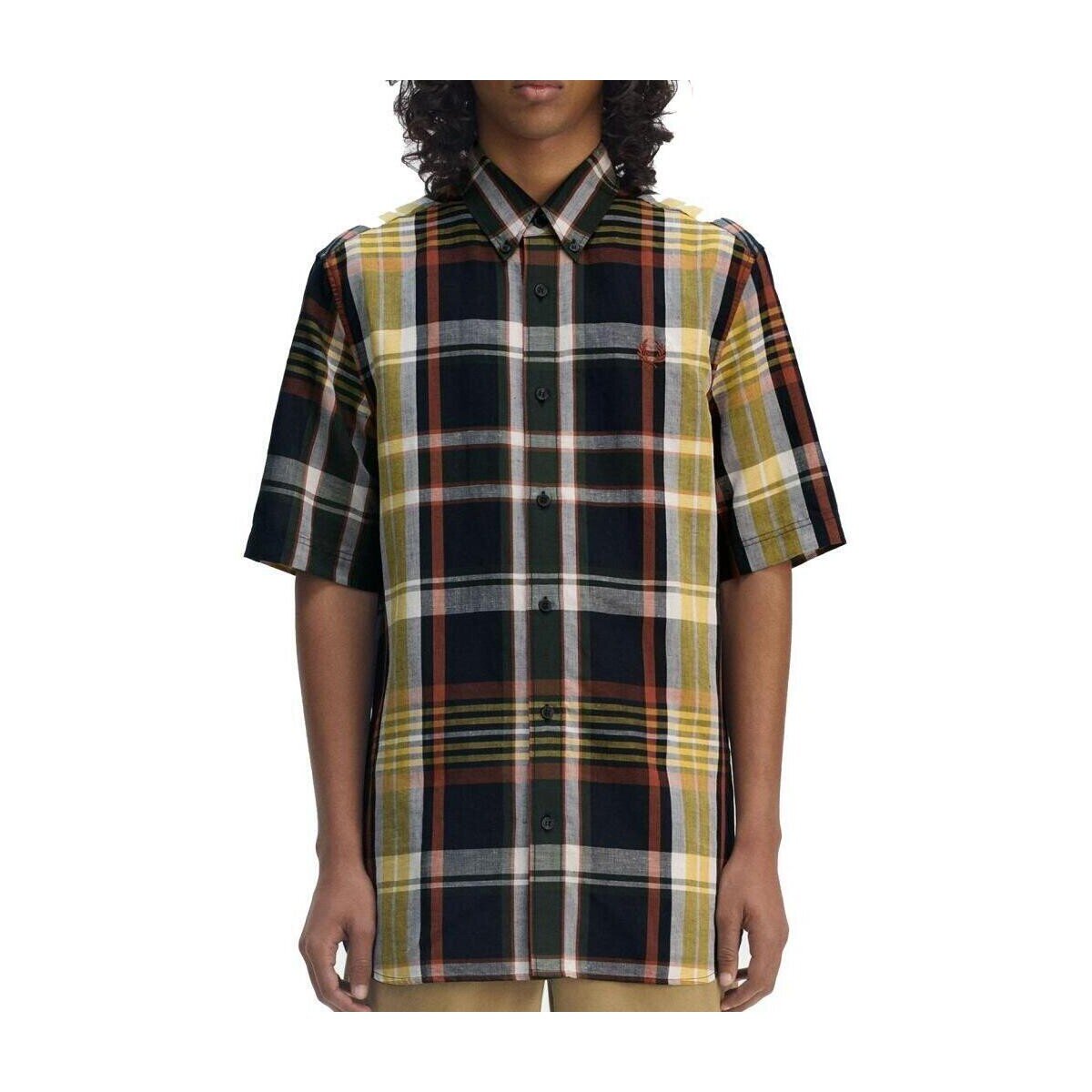 Fred Perry Îmbracaminte Madras Check Short Sleeve S