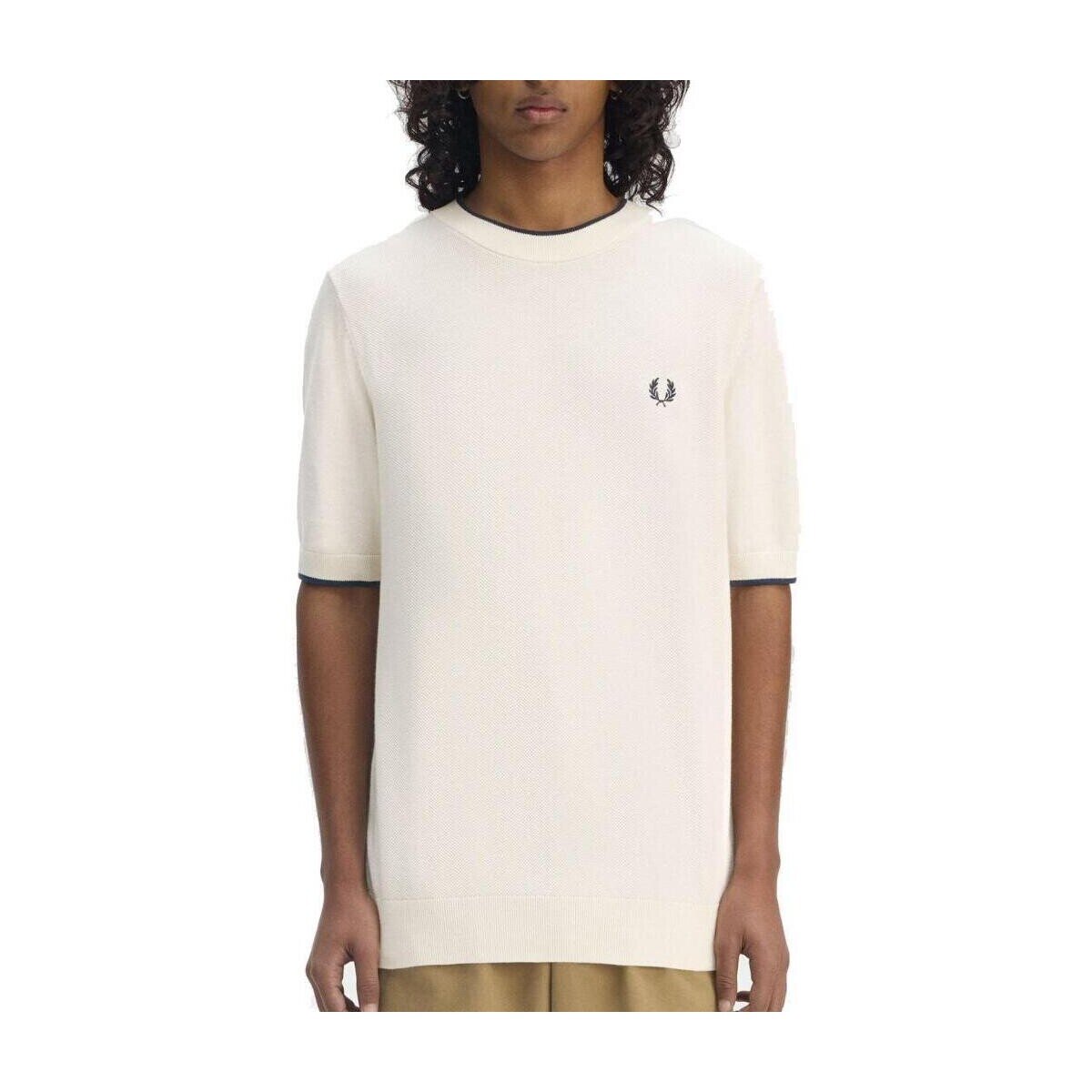 Fred Perry Îmbracaminte Texture Front Knitted T-shi
