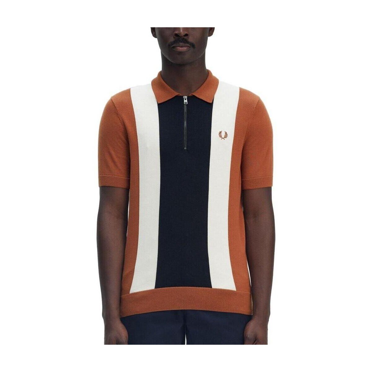 Fred Perry Îmbracaminte Vertical Stripe Zip Neck Sh